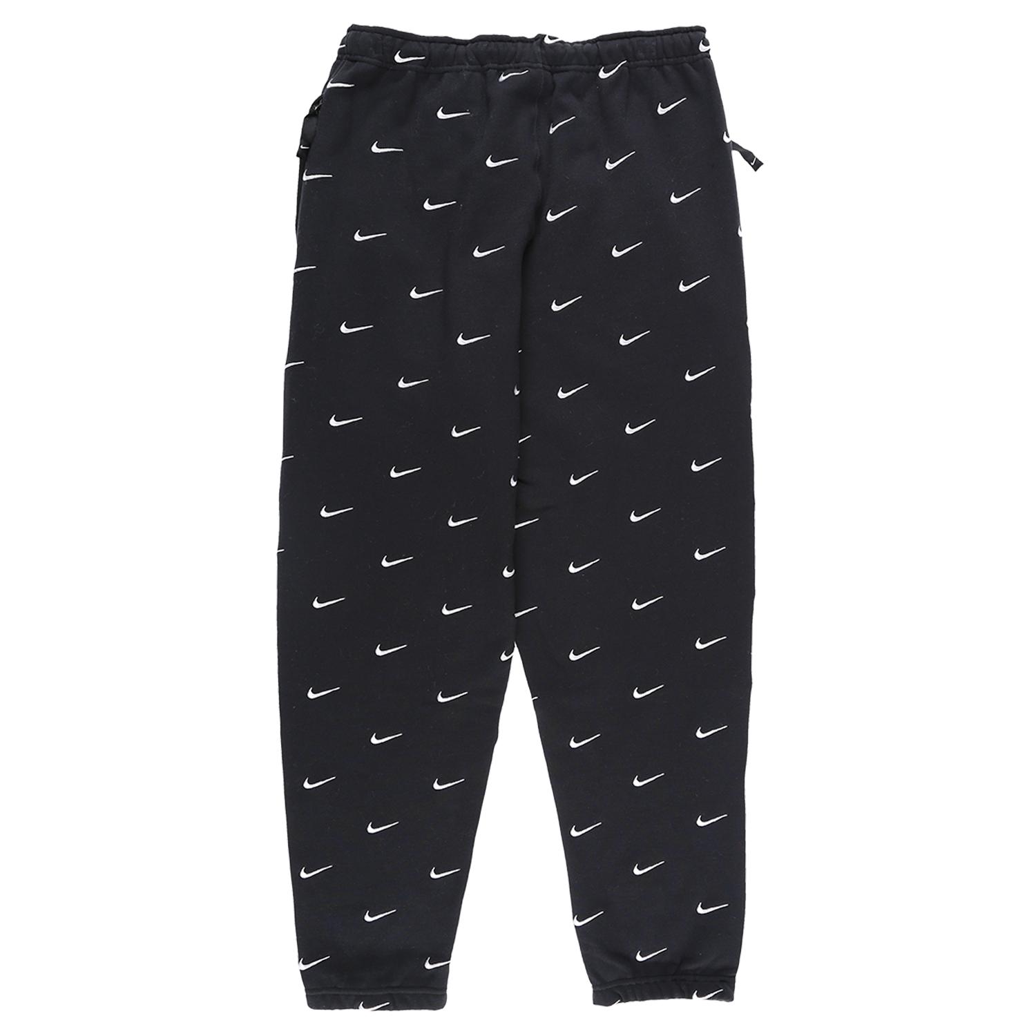 Nike Fleece Swoosh Logo Pants in Black 