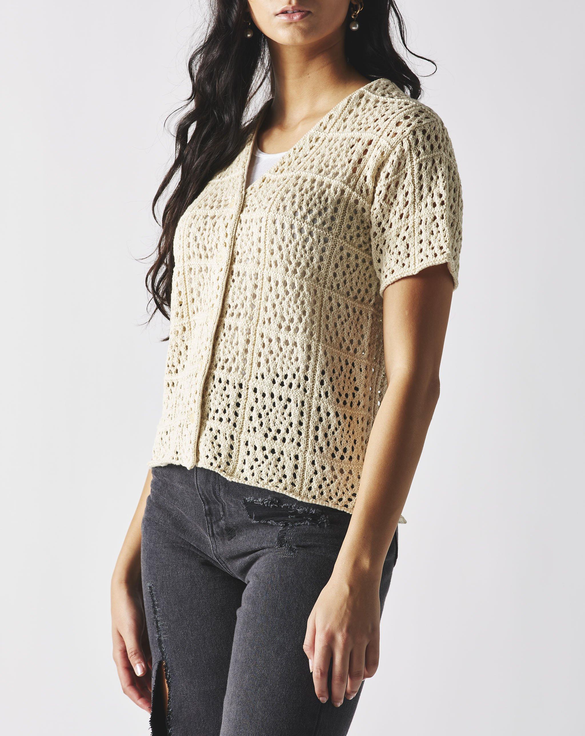 Stussy Women's Samira Crochet Shirt in Natural | Lyst