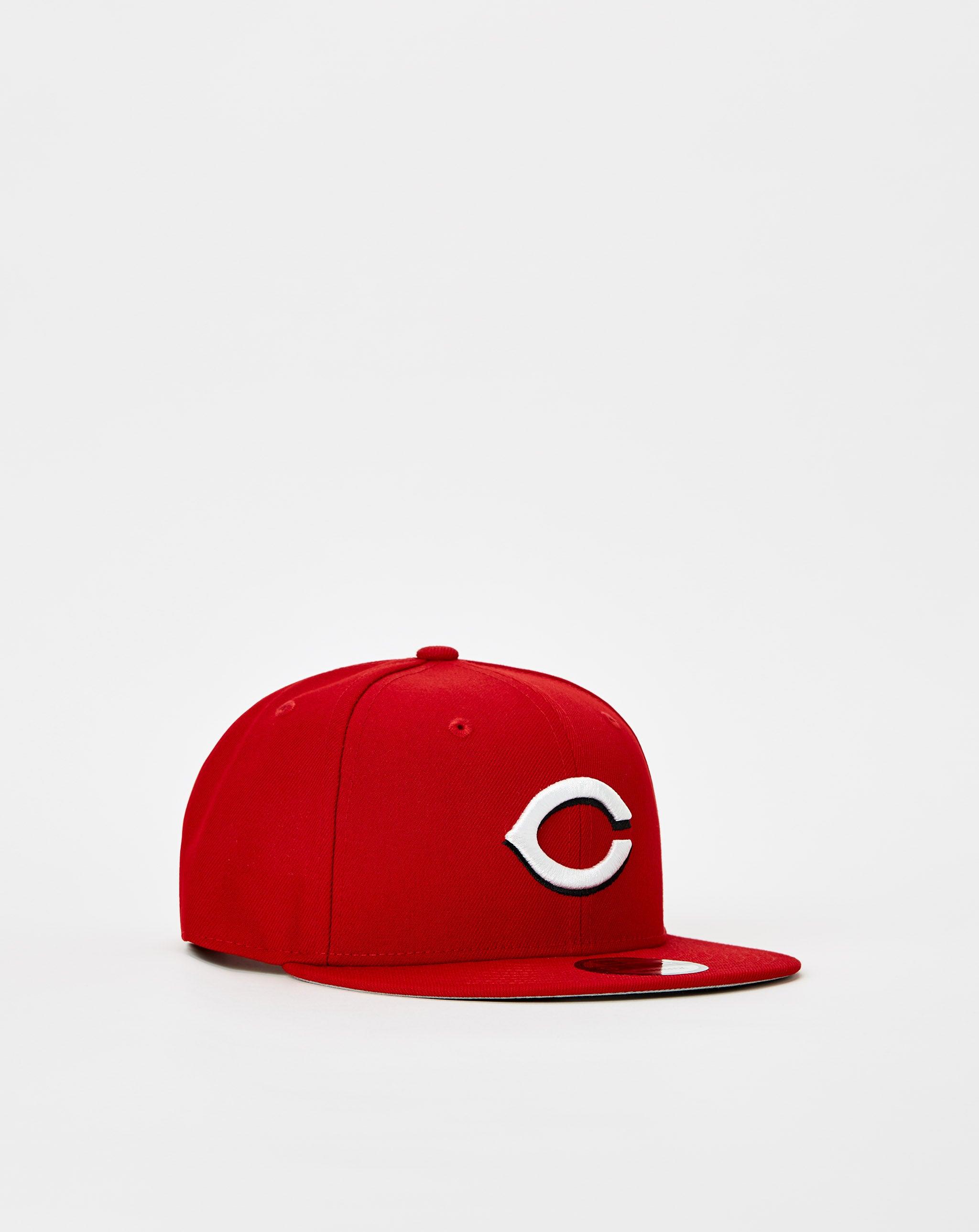 KTZ Black Cincinnati Reds Side Patch 59fifty Fitted Hat for Men