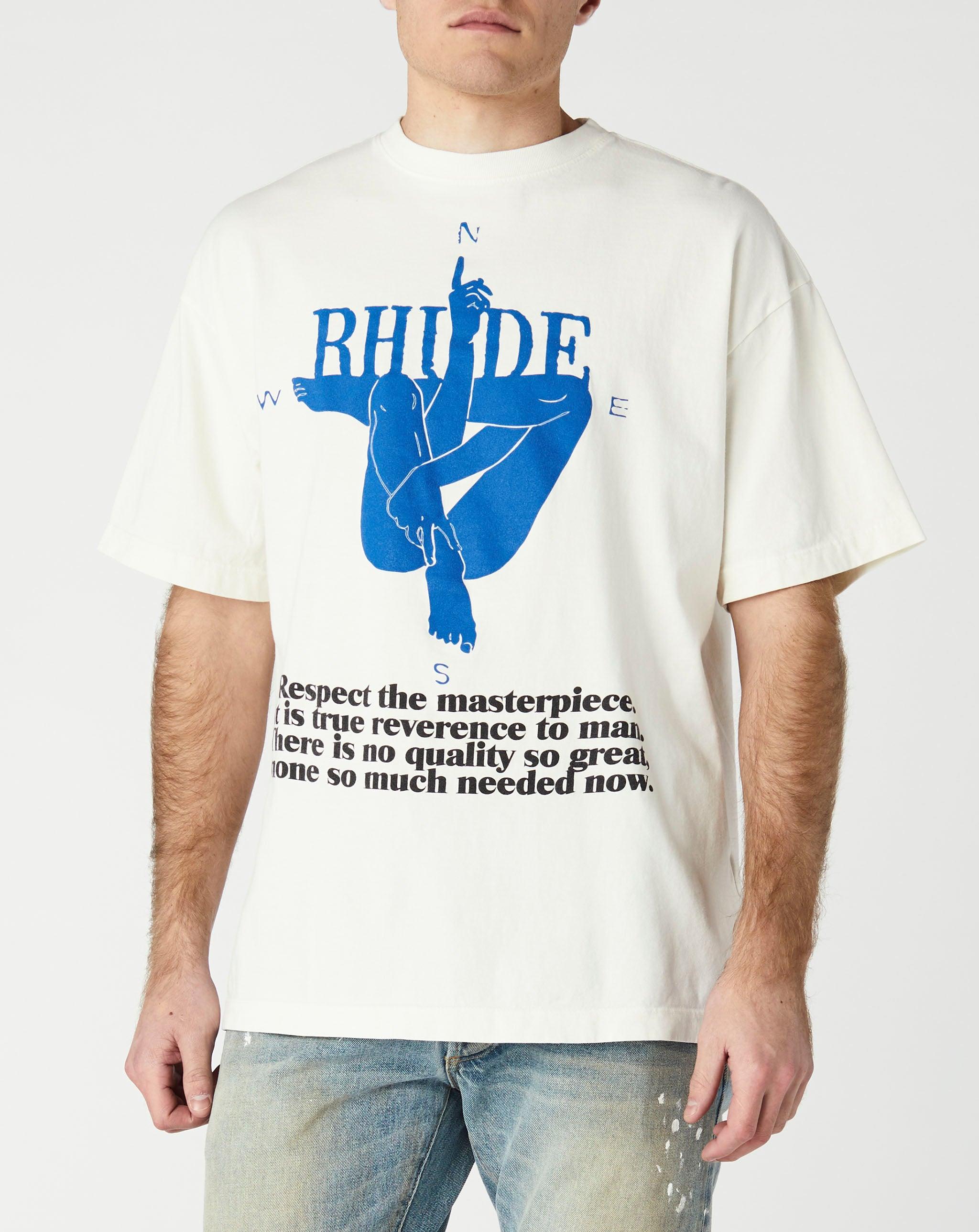 Rhude Compass T-shirt in White for Men | Lyst