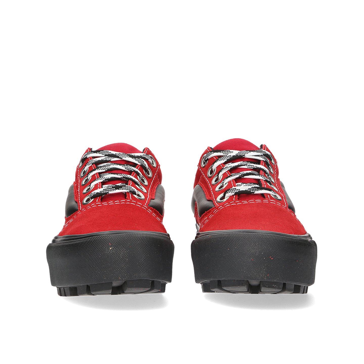Vans Women's 90s Retro Old Skool Lug Platform in Red | Black (Red) for Men  | Lyst