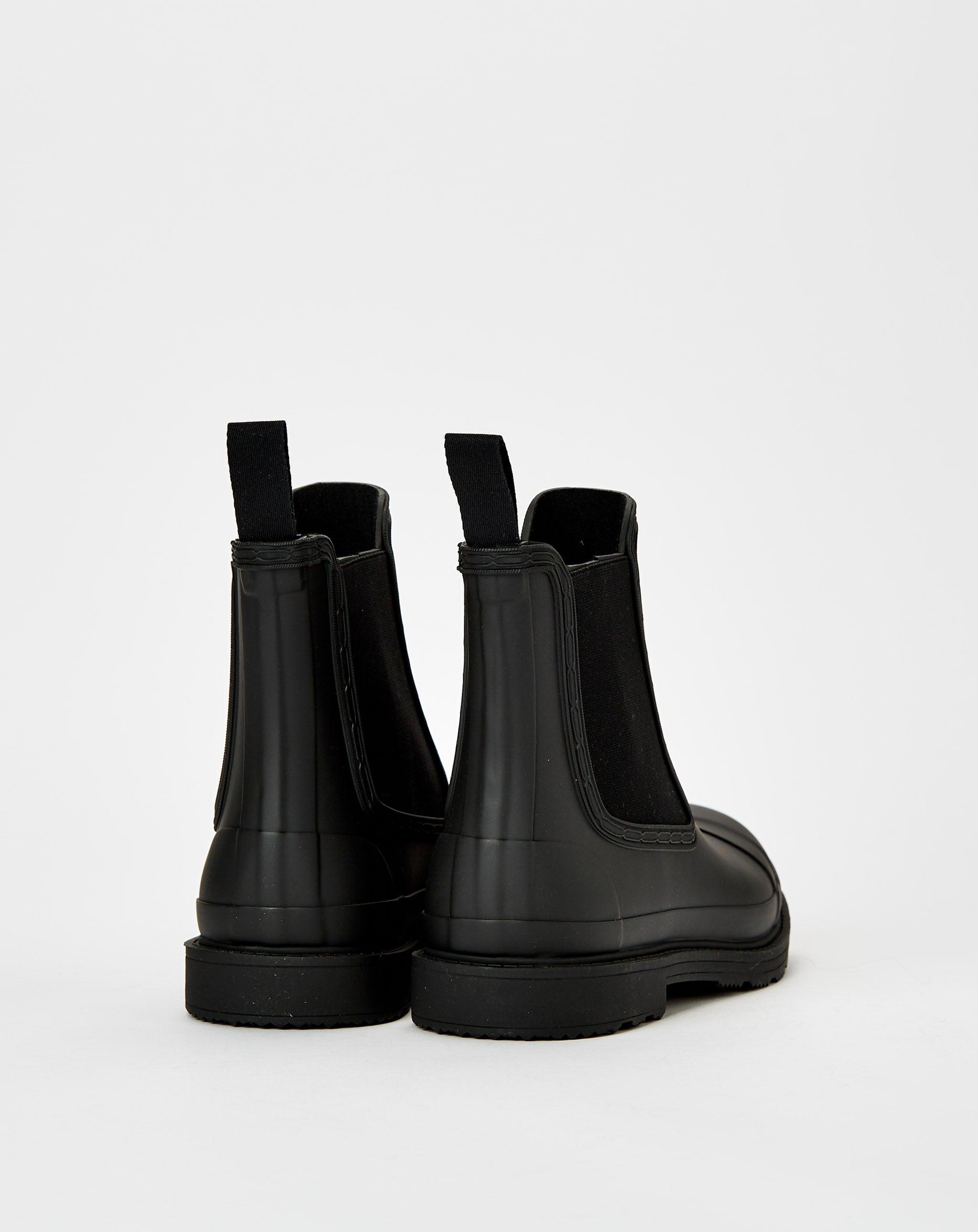 HUNTER Commando Chelsea Boots in Black 