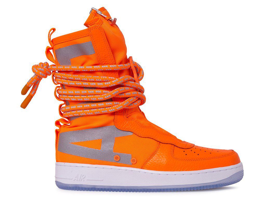 nike sf air force 1 hi boot orange