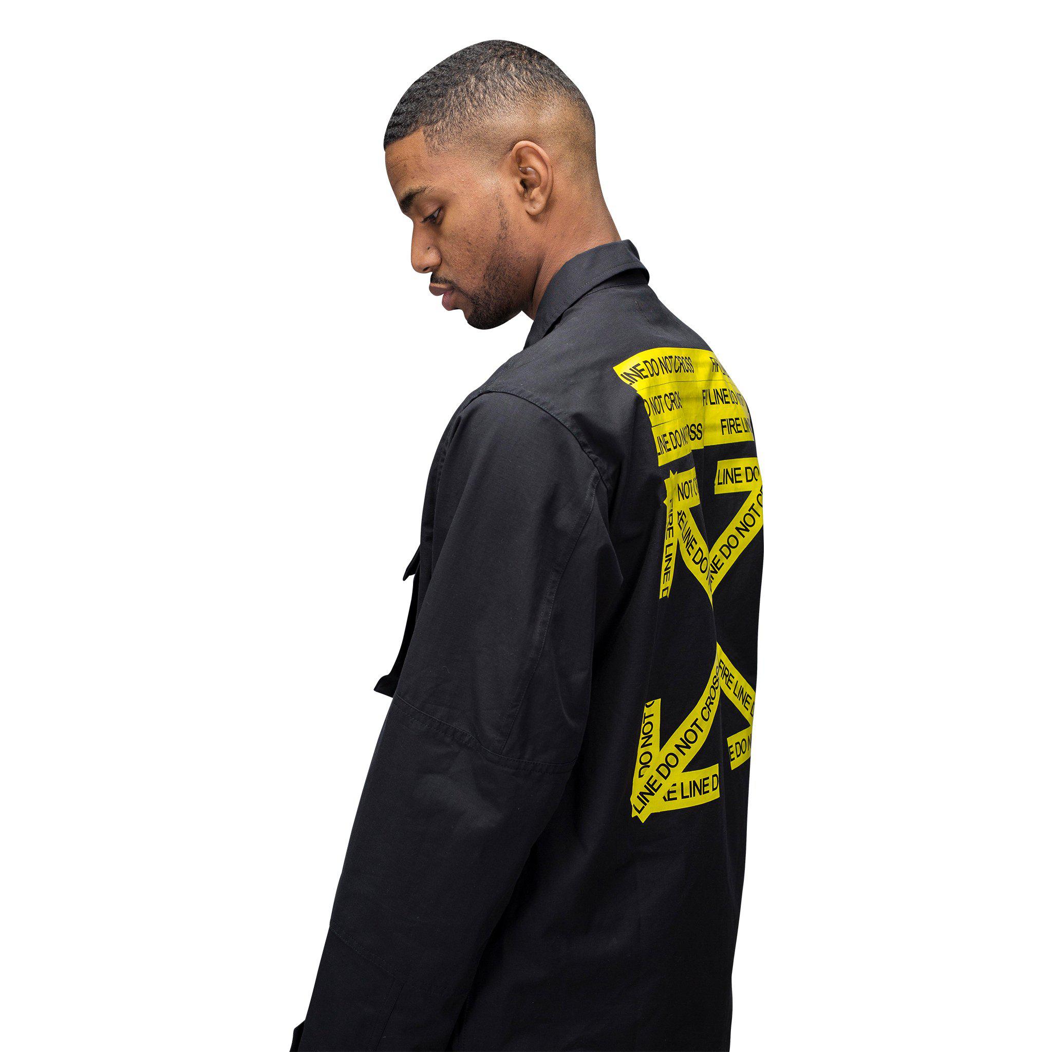 off white firetape jacket