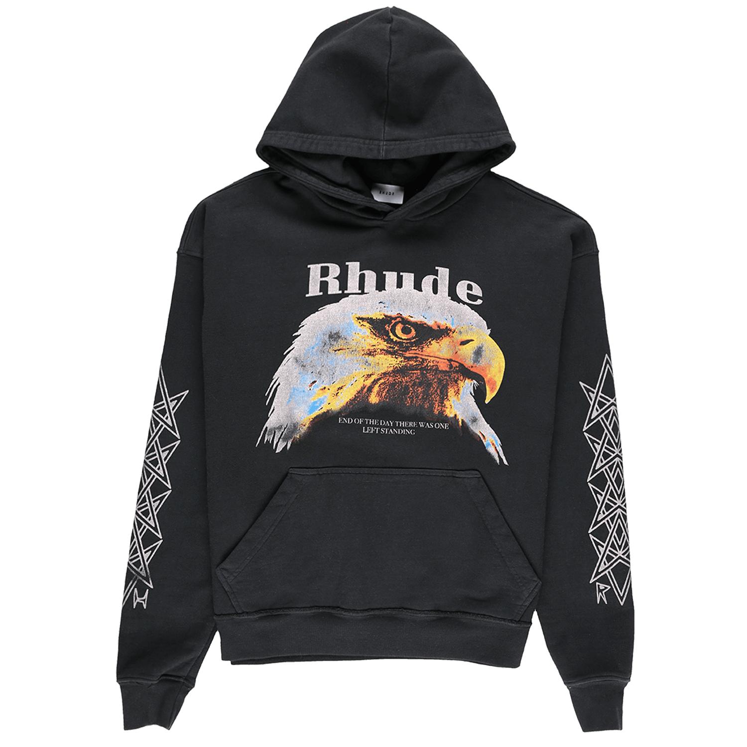 Rhude Bald Eagle Hoodie in Black for Men Lyst