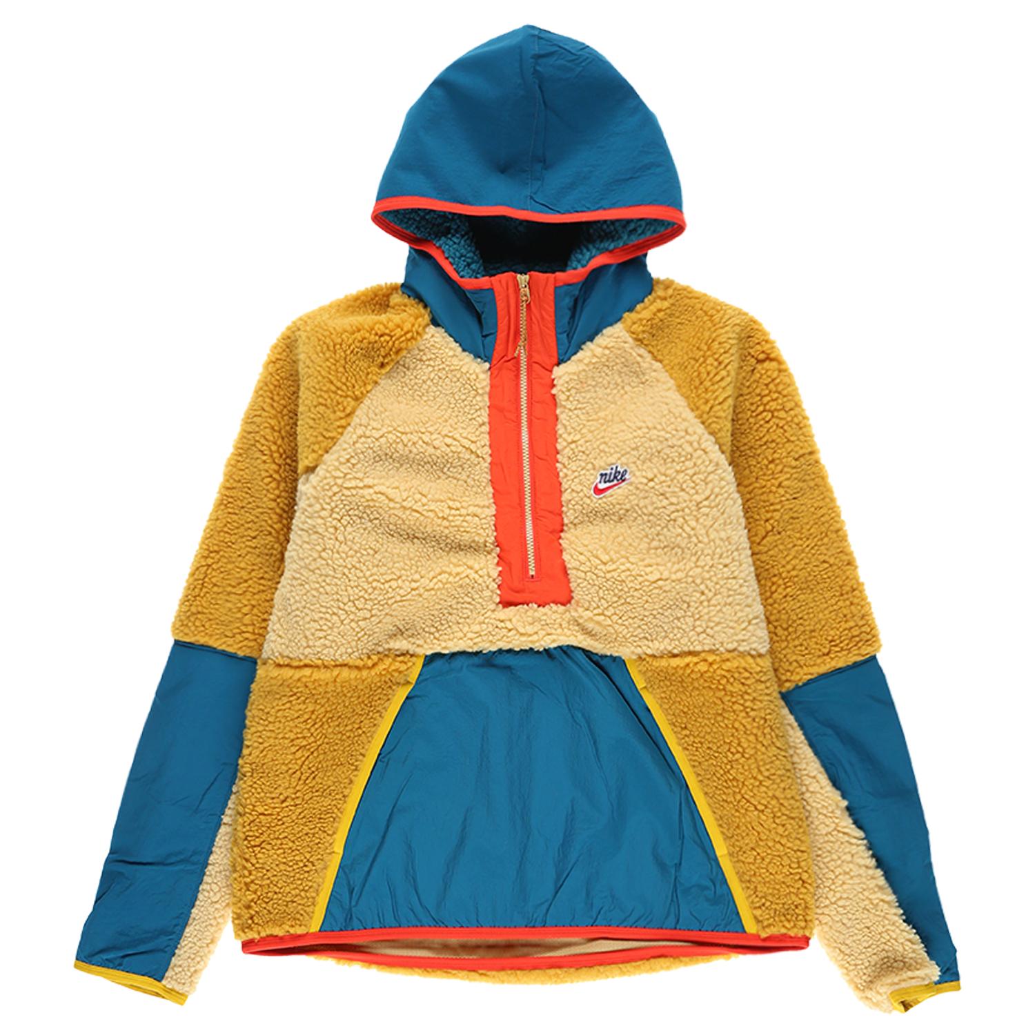 Nike Fleece Heritage Essentials Half Zip Sherpa Jacket in Metallic for Men  | Lyst