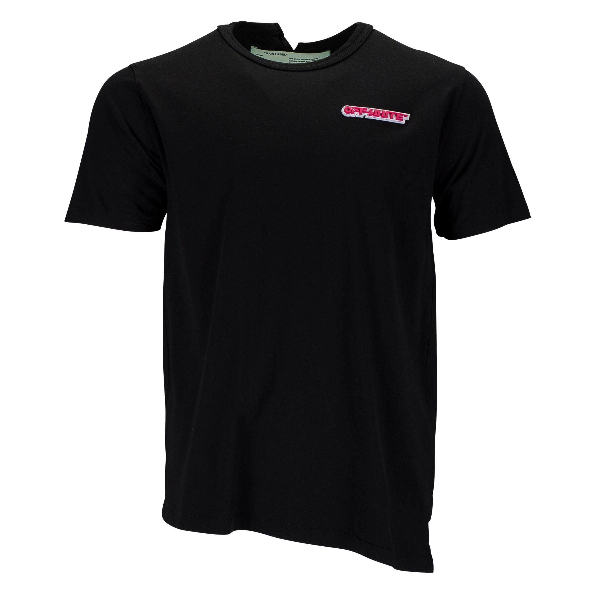 off white pink and black shirt