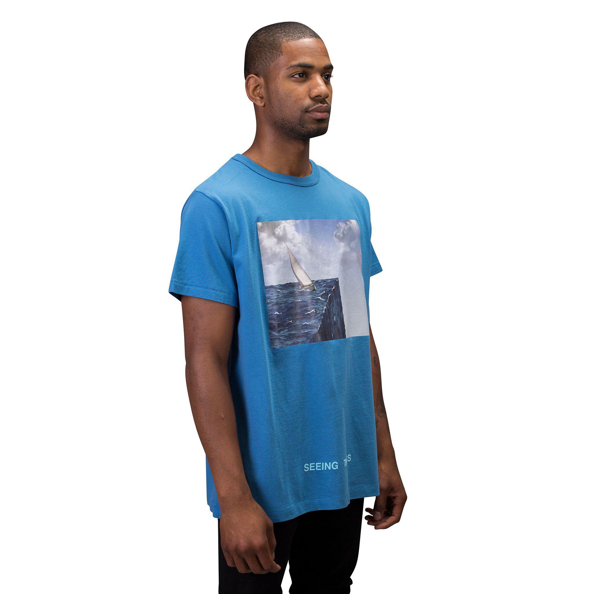 off white sea tee