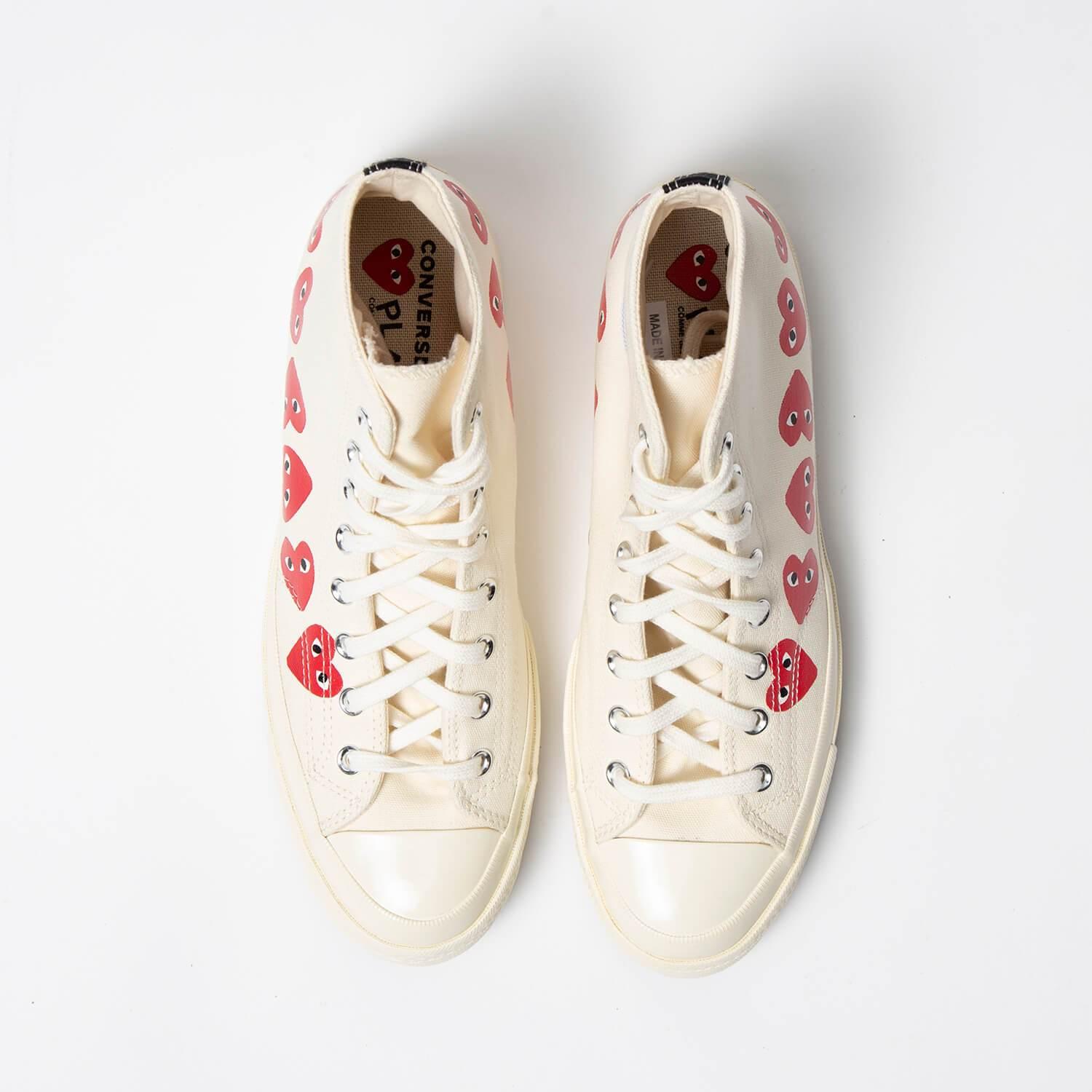 Converse Comme Des Garcons Play X Chuck Taylor All Star 1970s Hi Multi Heart In White For Men Save 51 Lyst