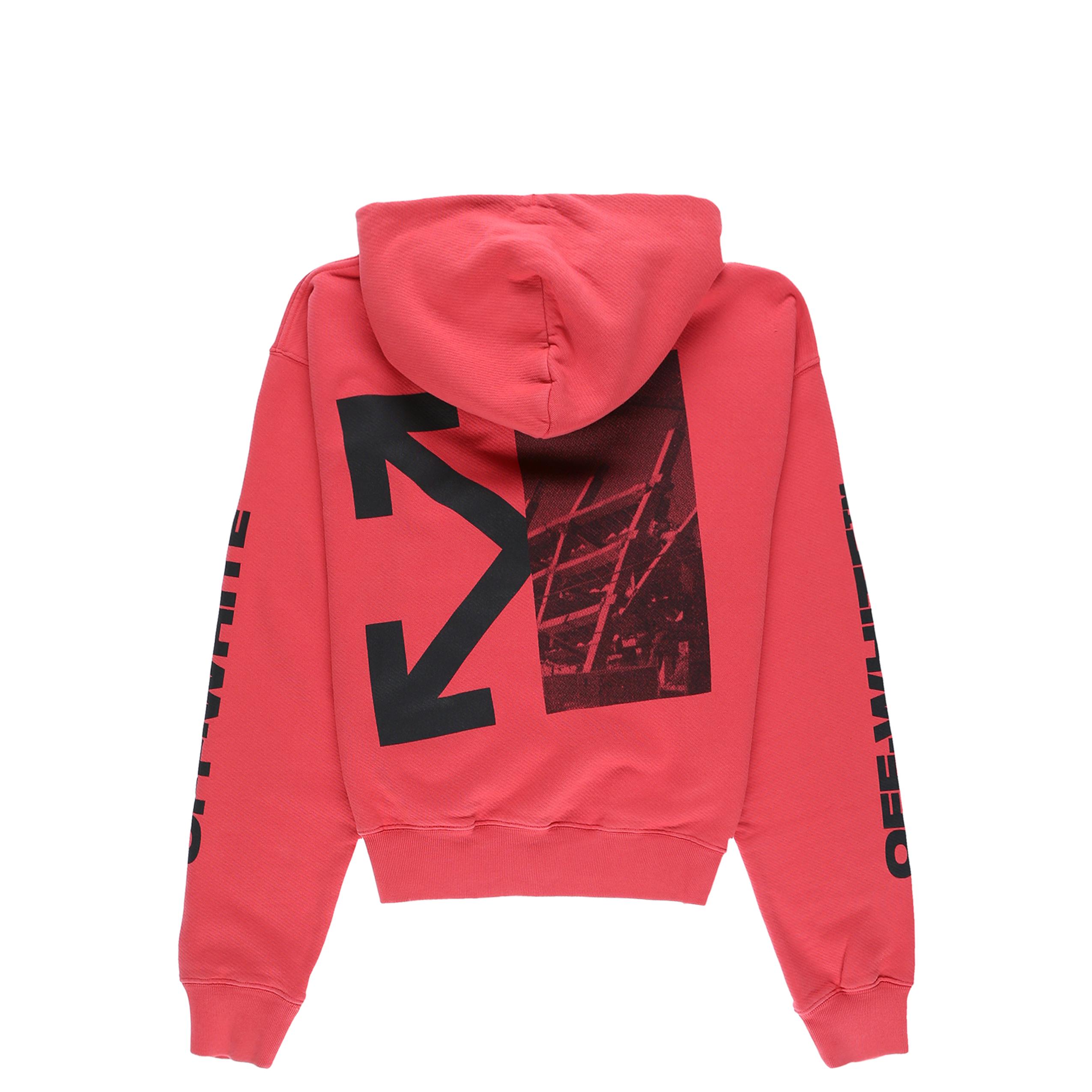 Off-White c/o Virgil Abloh Cotton Splitted Arrows Oversized Hoodie in Red | Black (Red) for Men 