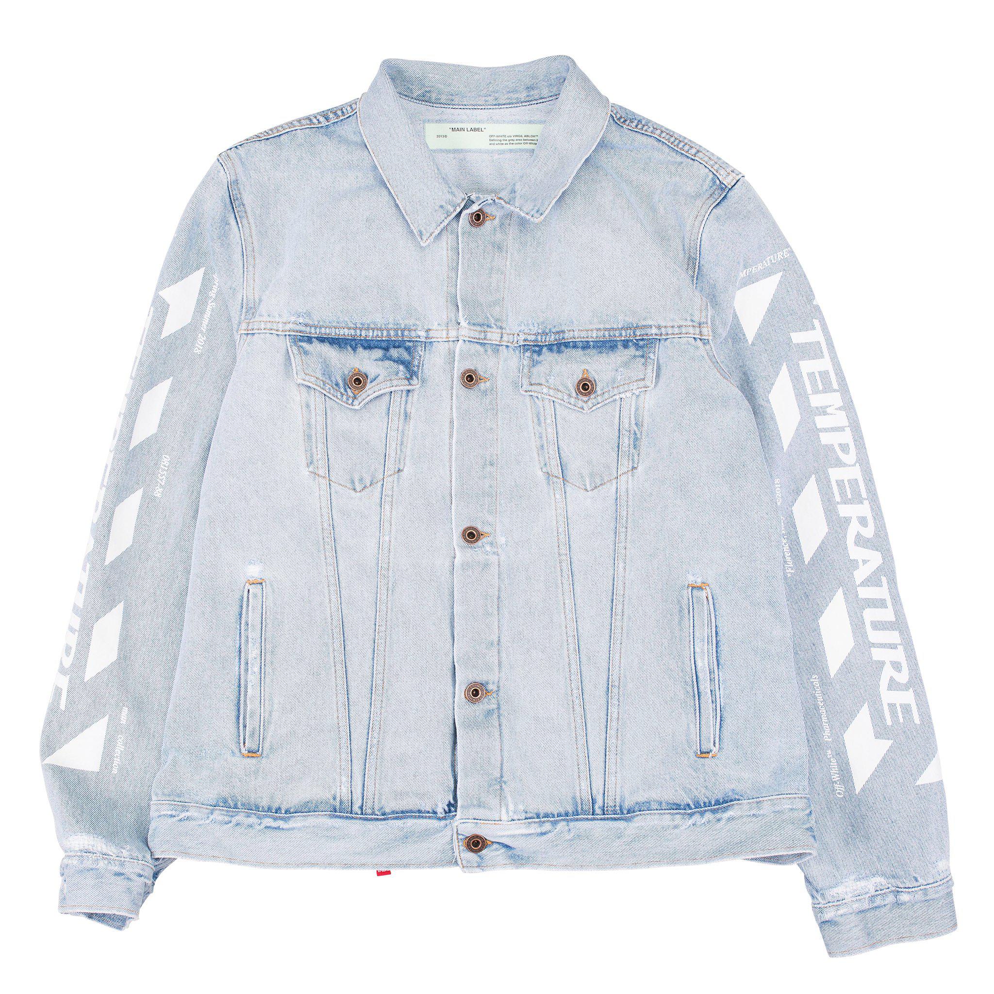 off white denim jacket temperature