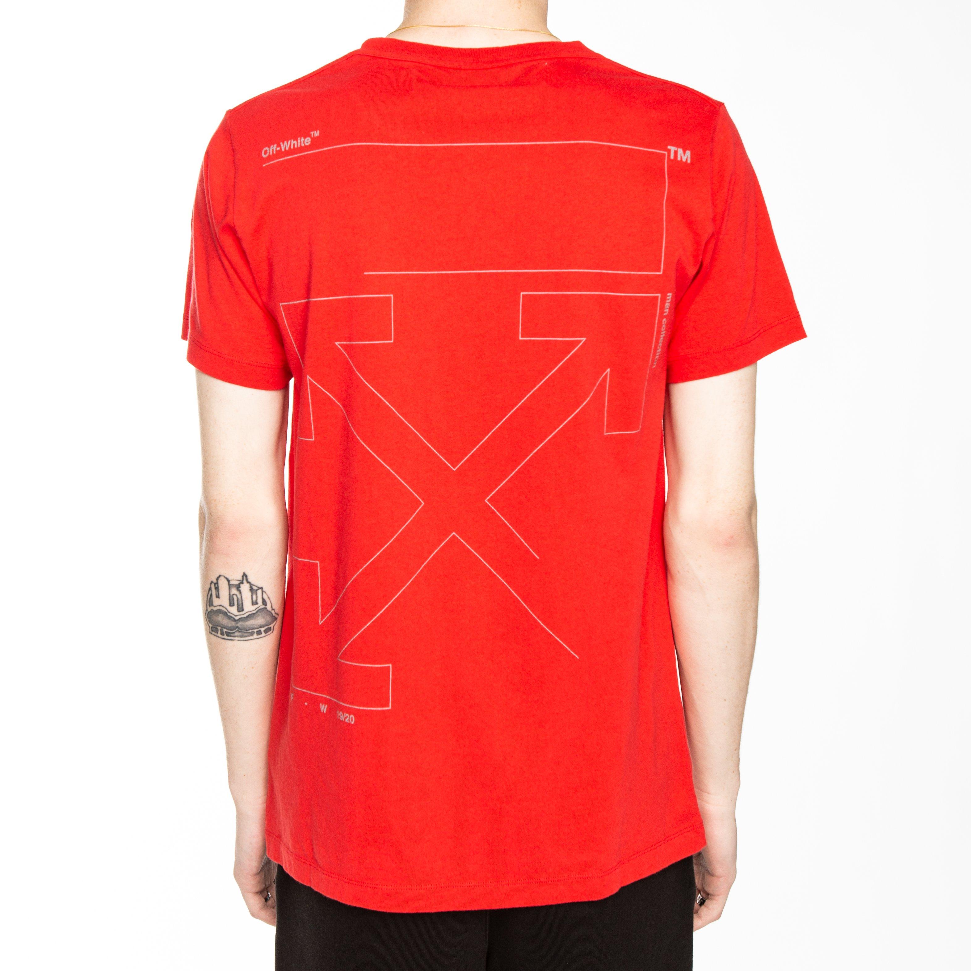 off white red t shirt