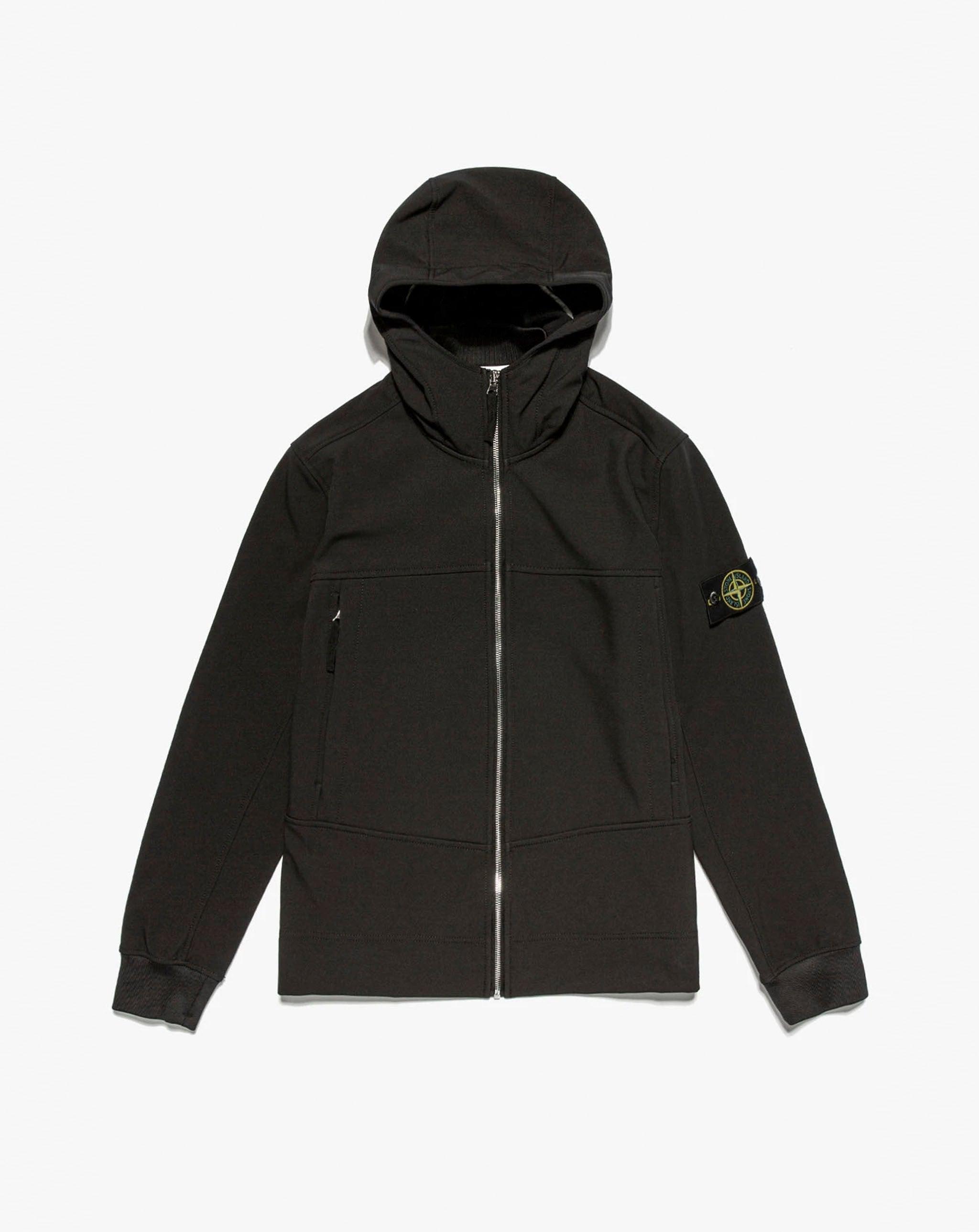stone island badge shell jacket