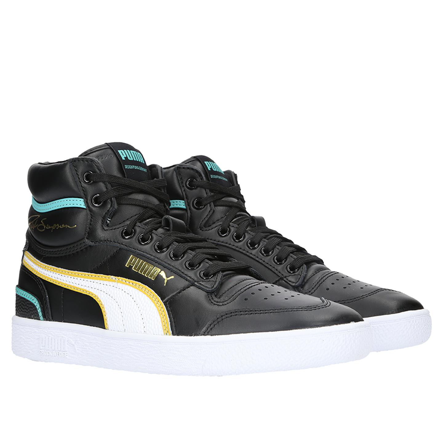 PUMA Leather Ralph Sampson Mid in Black for Men | Lyst