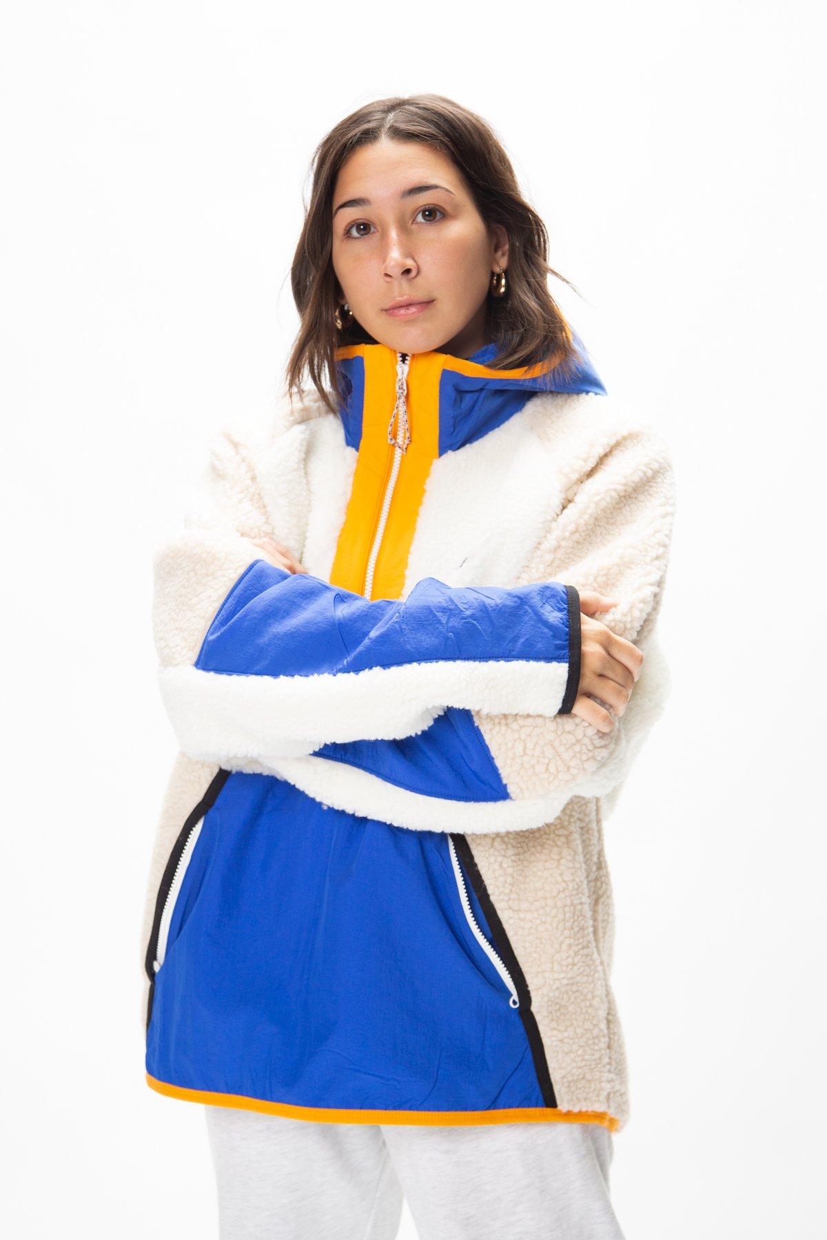Nike Fleece Heritage Essentials Half Zip Sherpa Jacket in Blue for Men |  Lyst