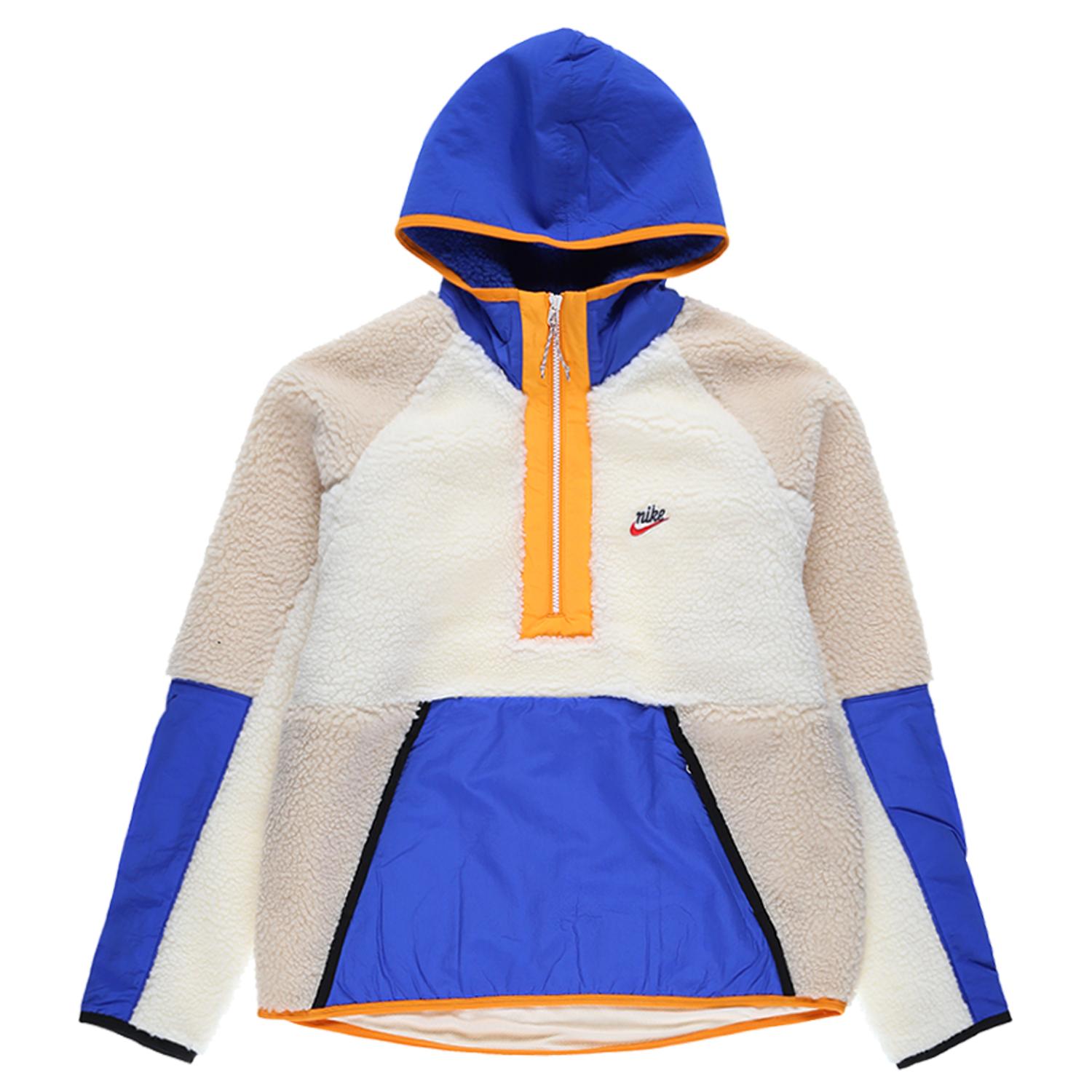 Nike Essentials Half Zip Sherpa Jacket in Blue for Men | Lyst