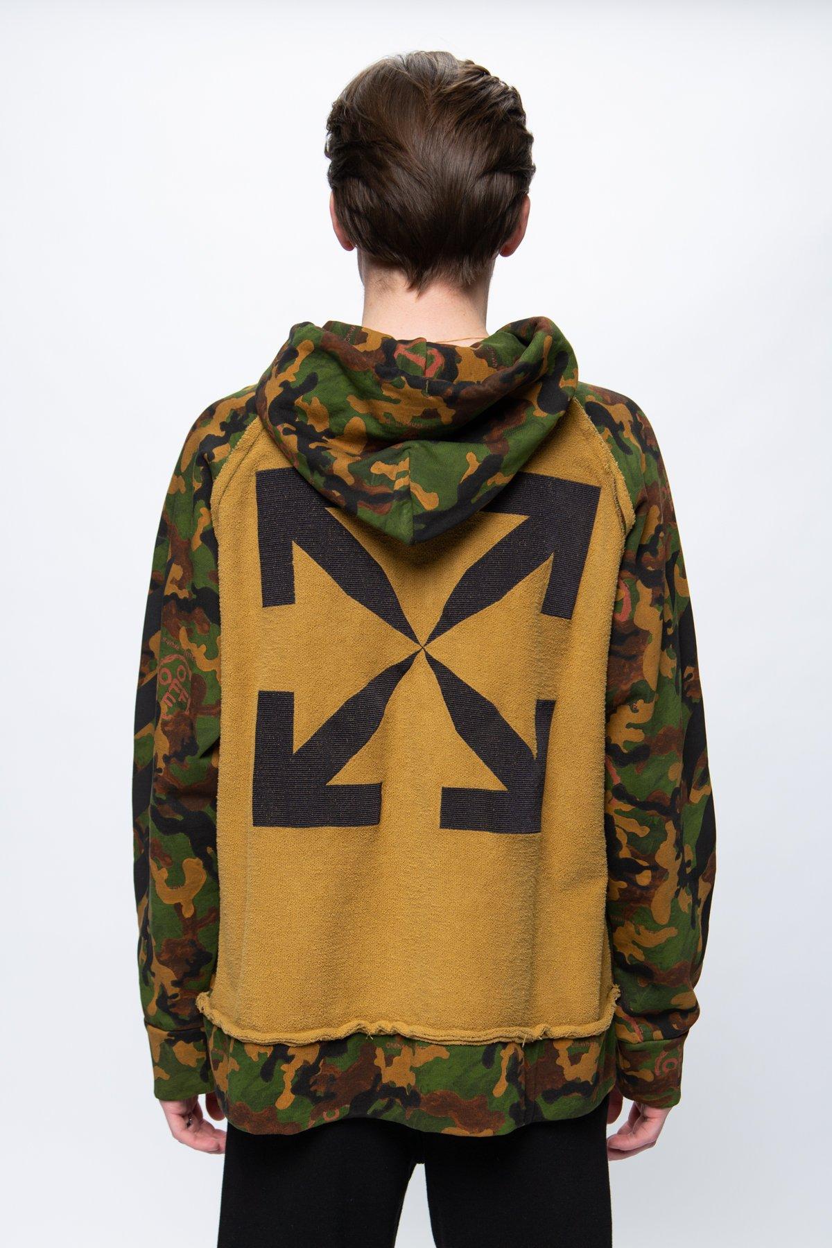 camo off white hoodie