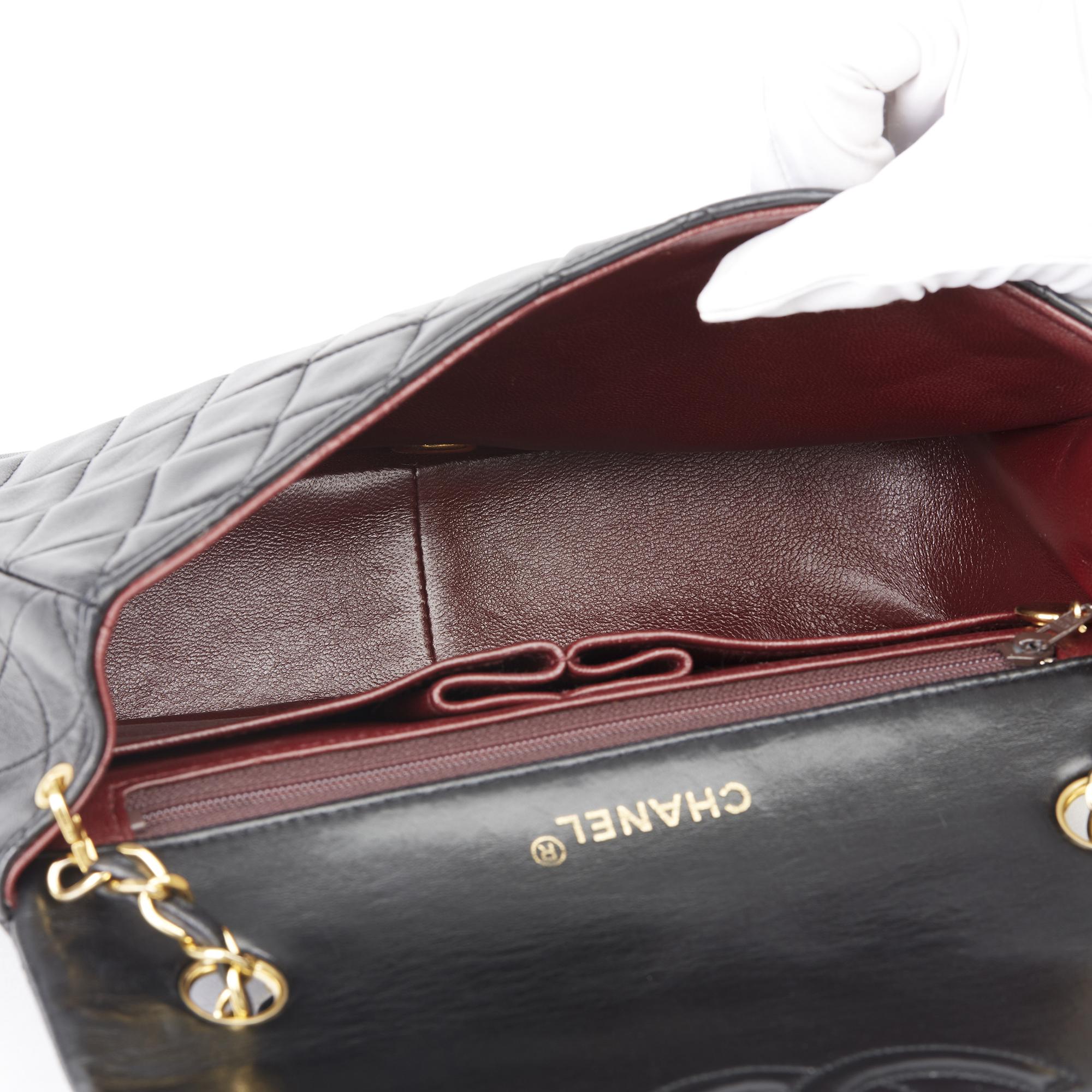 chanel vintage full flap bag quilted lambskin medium