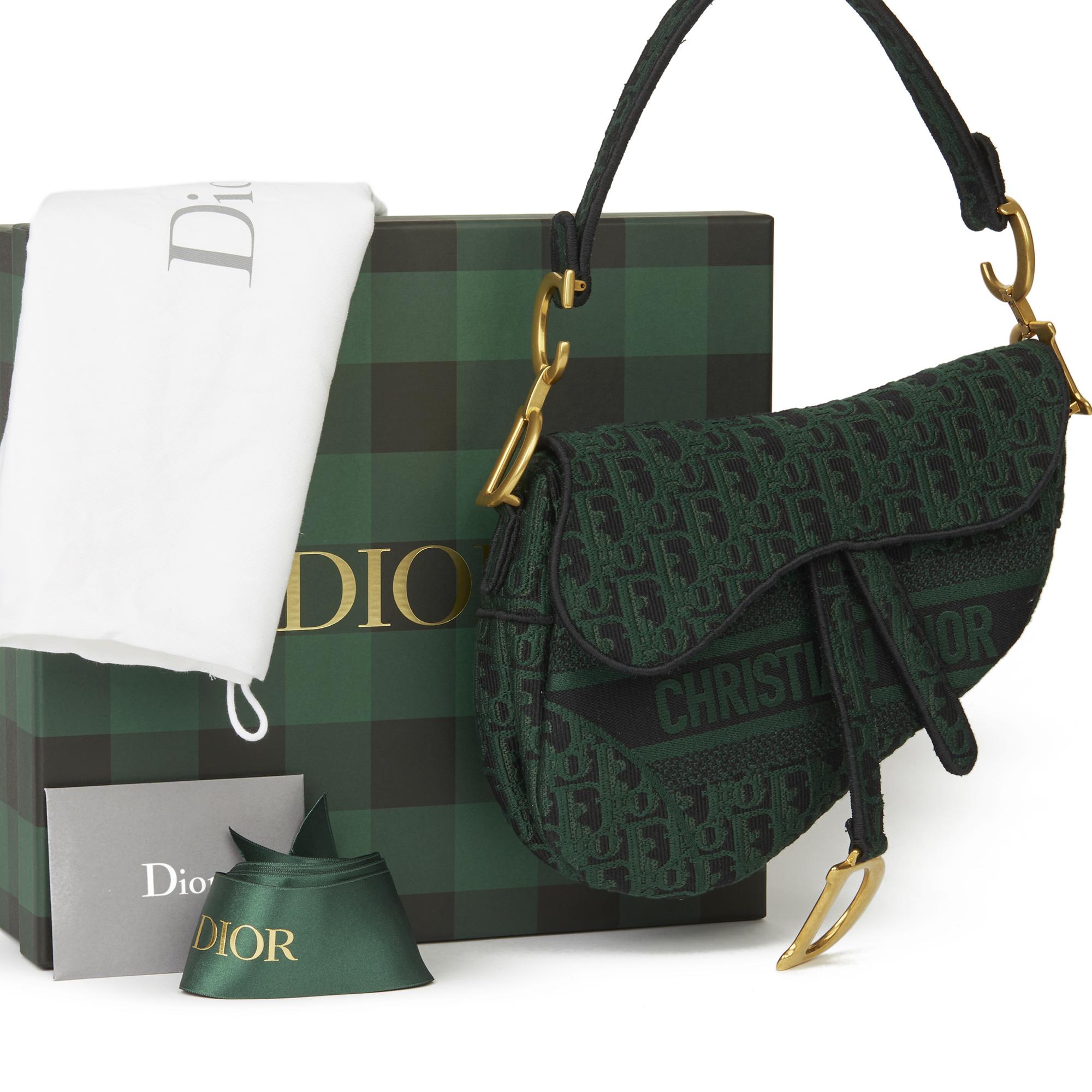 dior green saddle bag