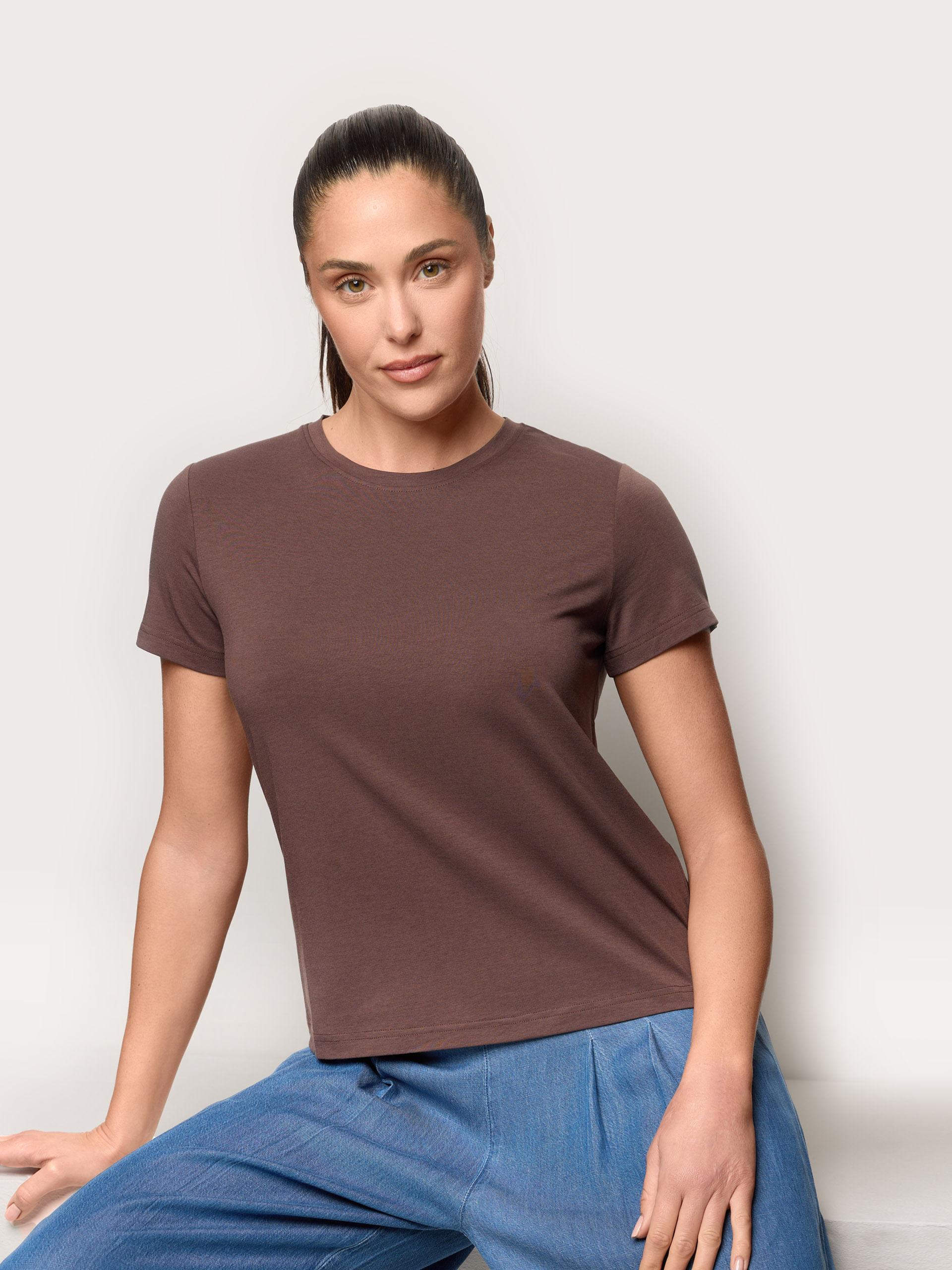 Maglia maniche corte a coste con bottoni