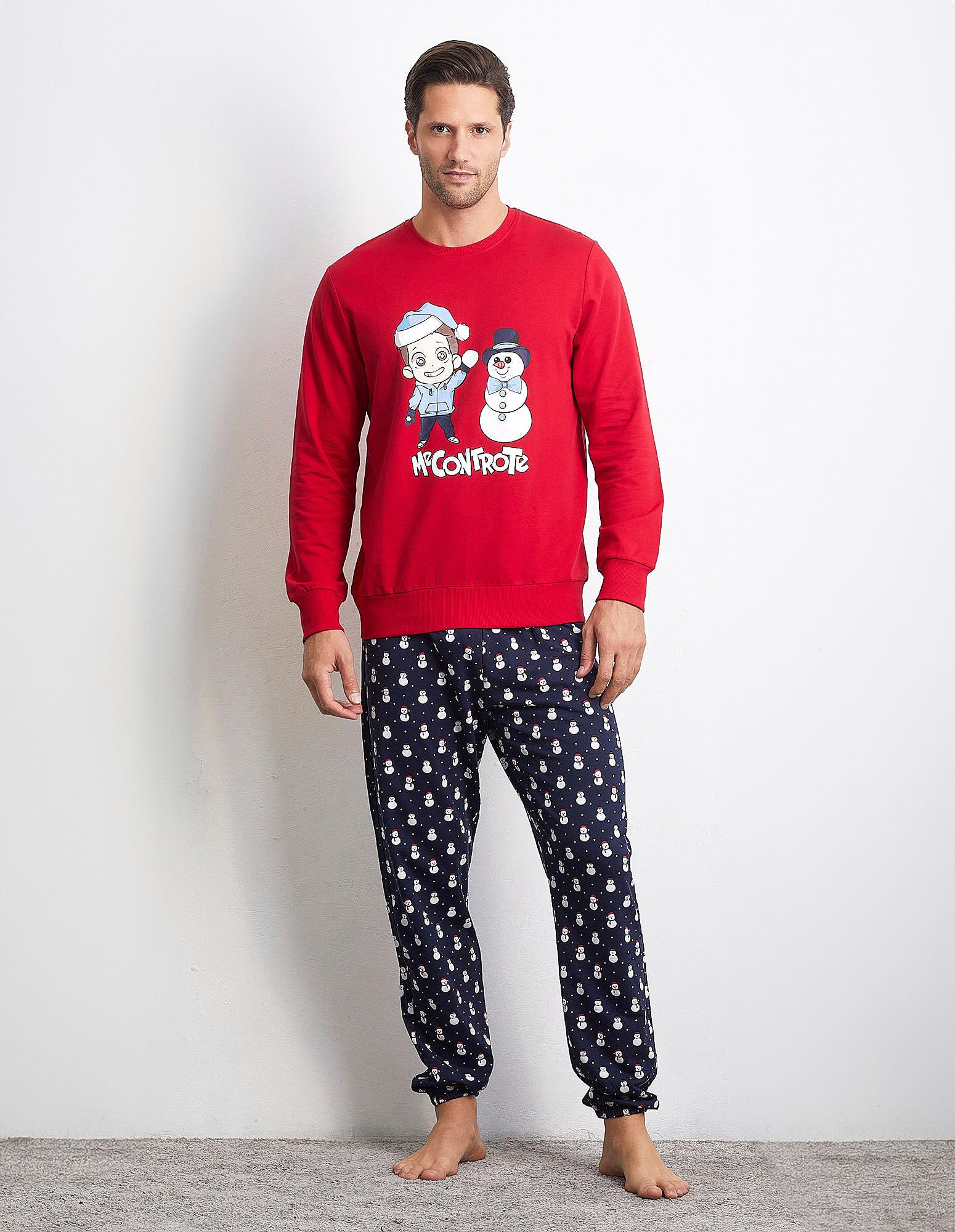 Felpa Con Ricamo Sul Petto - ROSSO - Taglie Forti - Uomo - 22.00 - Foto 11