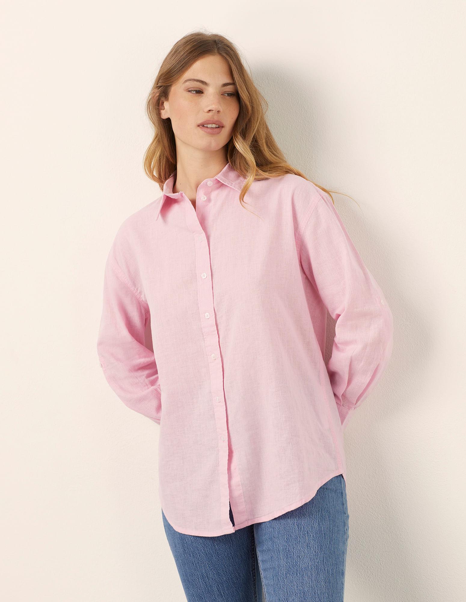 Shymay Camicia Da Notte Donna In Cotone Flanella A Quadri - Maniche Lunghe Con Bottoni - Morbida E Calda - Regalo Per Autunno Inverno - Rosa M - 3