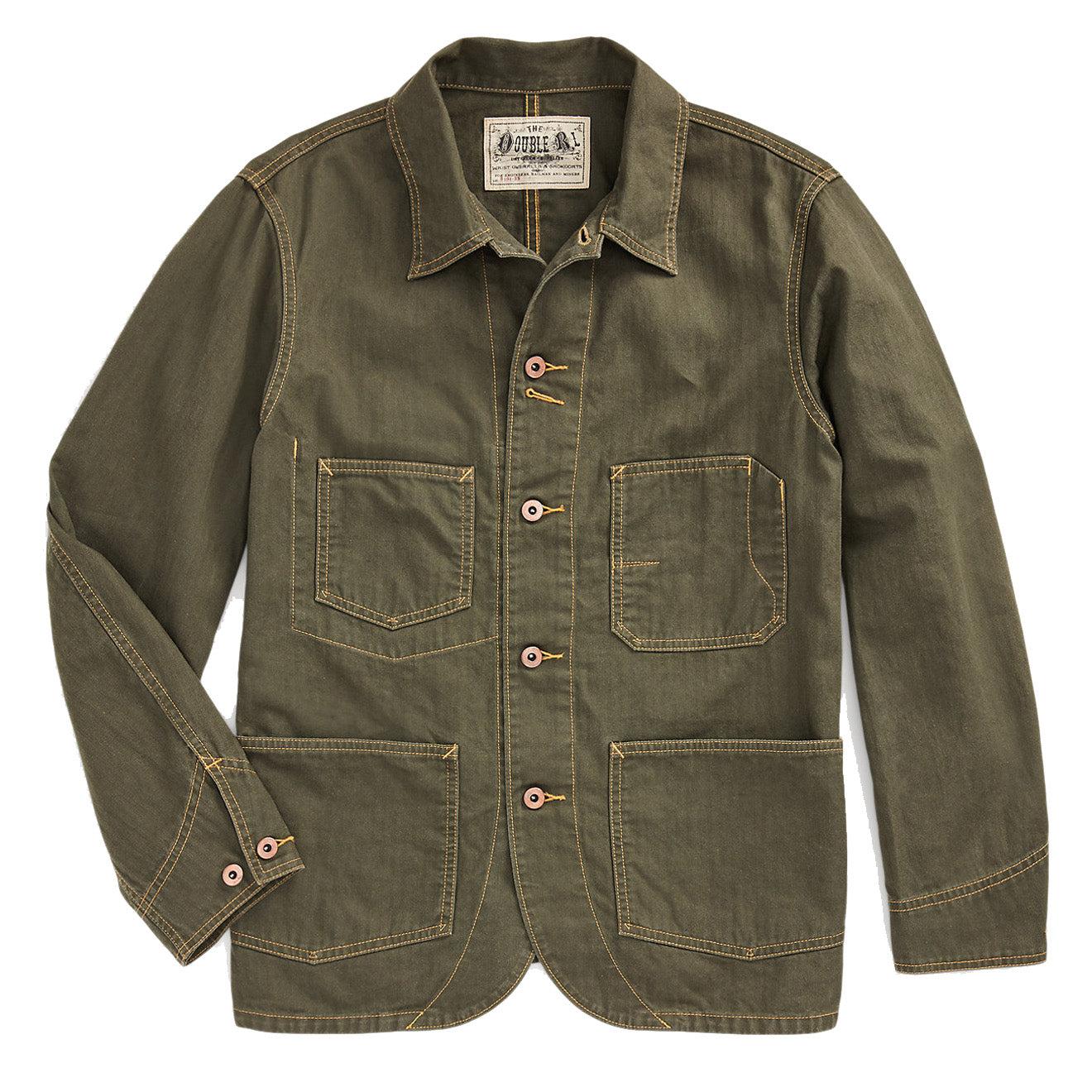 Rrl Linen Cotton Herringbone Jacket In Green For Men Lyst