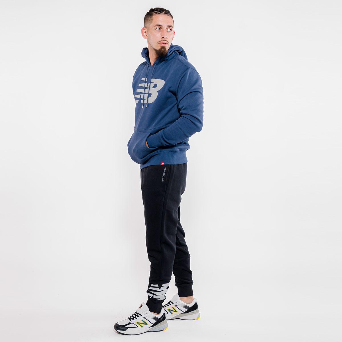 New Balance Fleece Essentials Graphic Hoodie in Blue for Men - Lyst