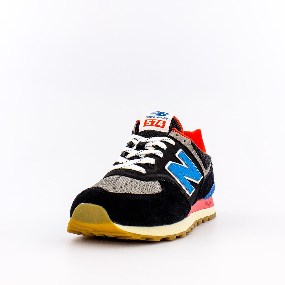 new balance 574 black red blue