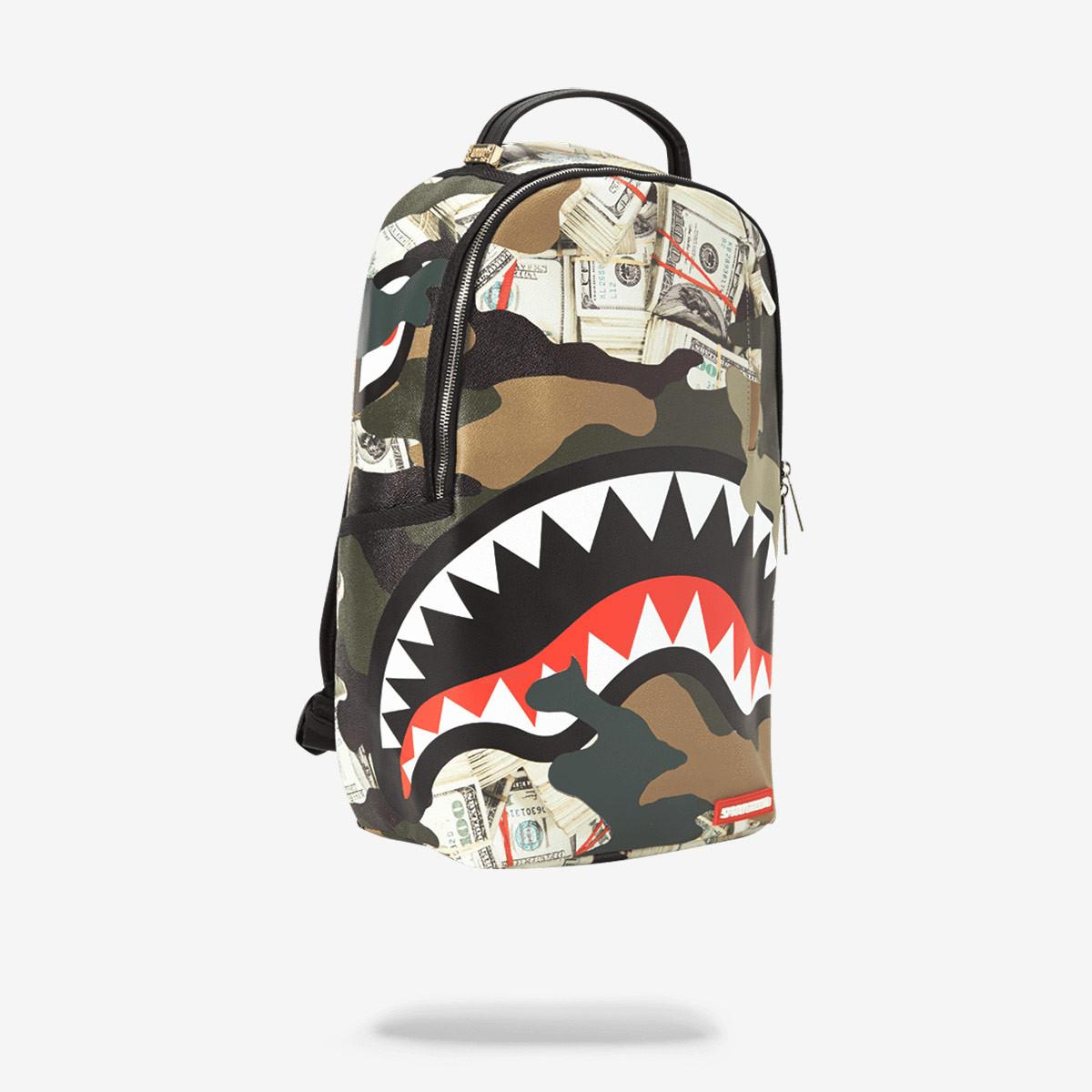 Sprayground Leather Camo Money Shark Backpack for Men Lyst