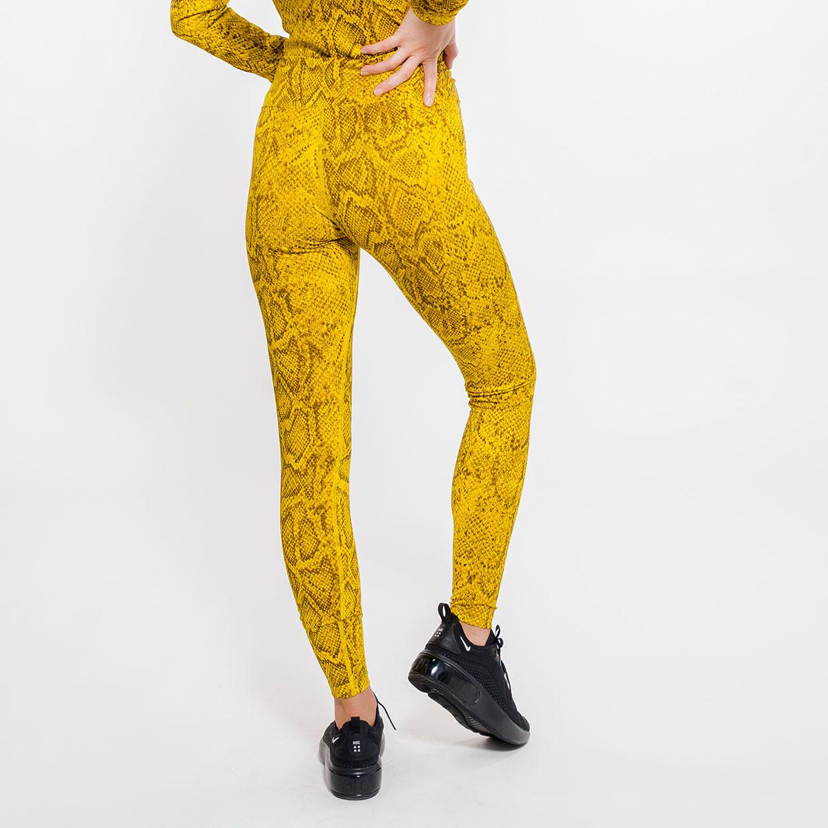 yellow python nike leggings