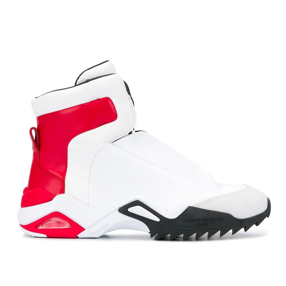 Maison Margiela 'future Ii' 2 Leather High-top Sneakers In White Black Red  for Men | Lyst