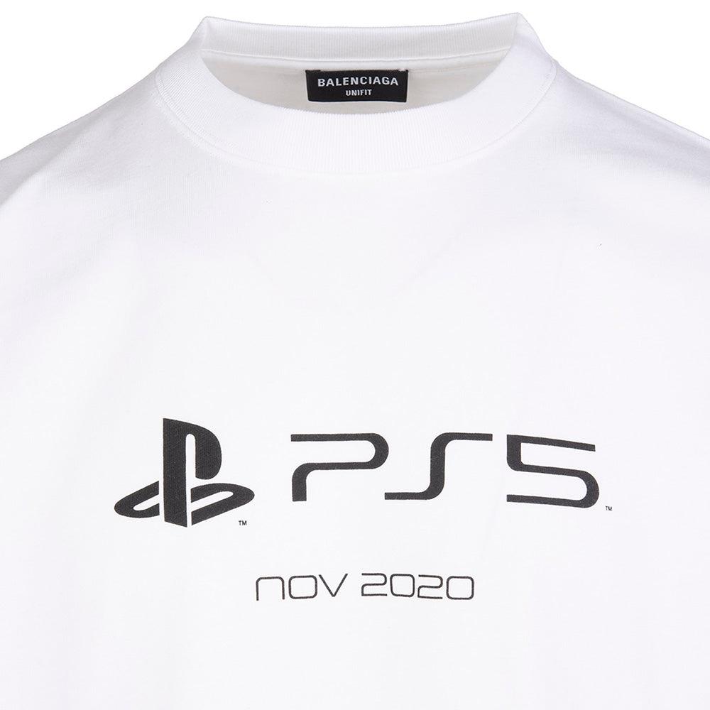 Balenciaga X Sony Ps5 Cotton Graphic Release T-shirt White | Lyst