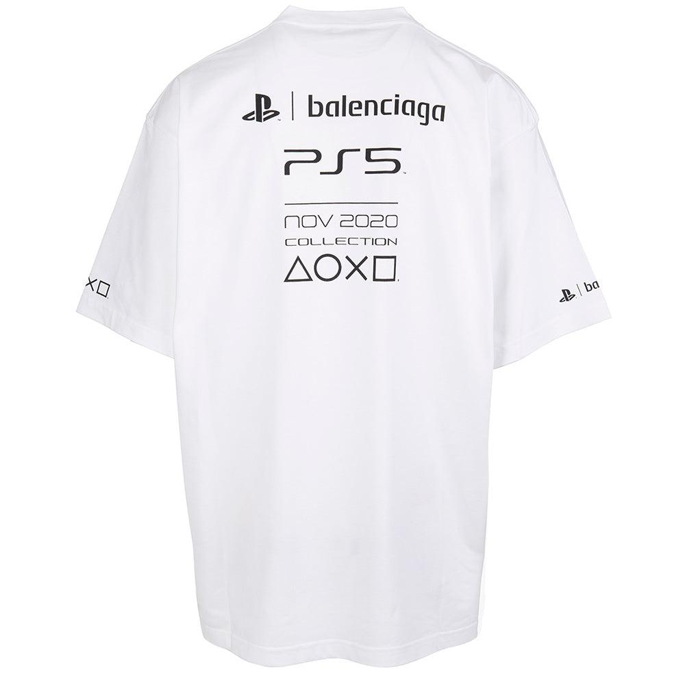 Balenciaga X Sony Ps5 Cotton Graphic Release T-shirt White | Lyst