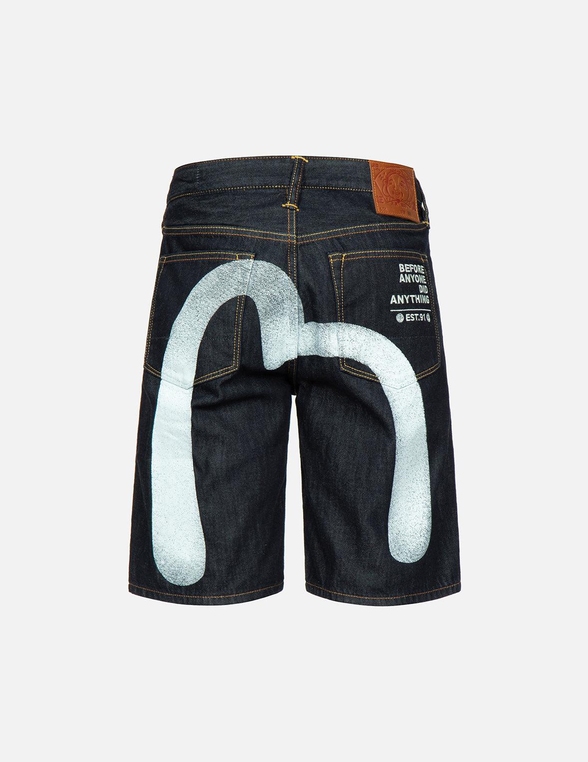 Evisu Shorts In Denim Scuro in Blue for Men | Lyst