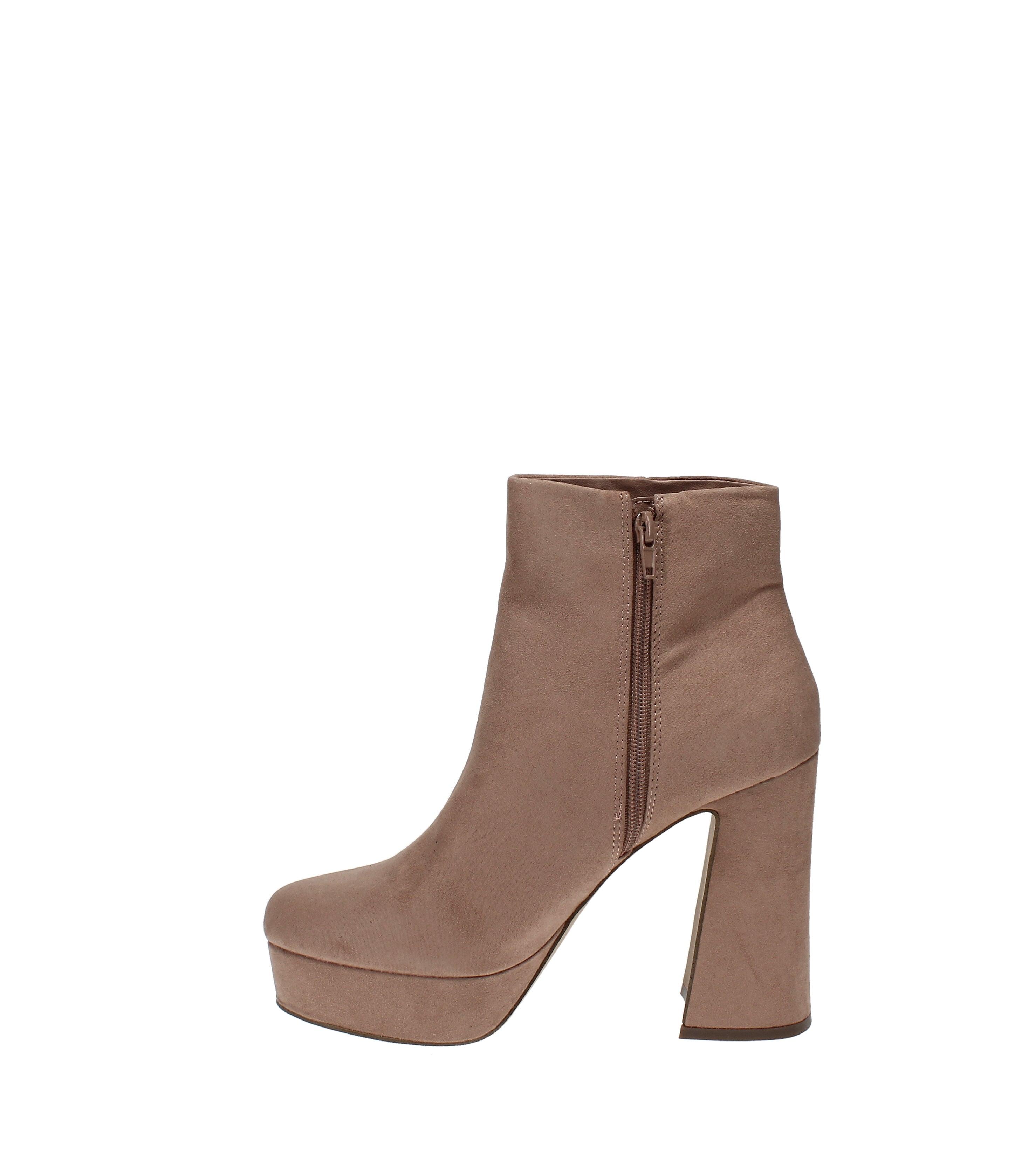 brown platform booties