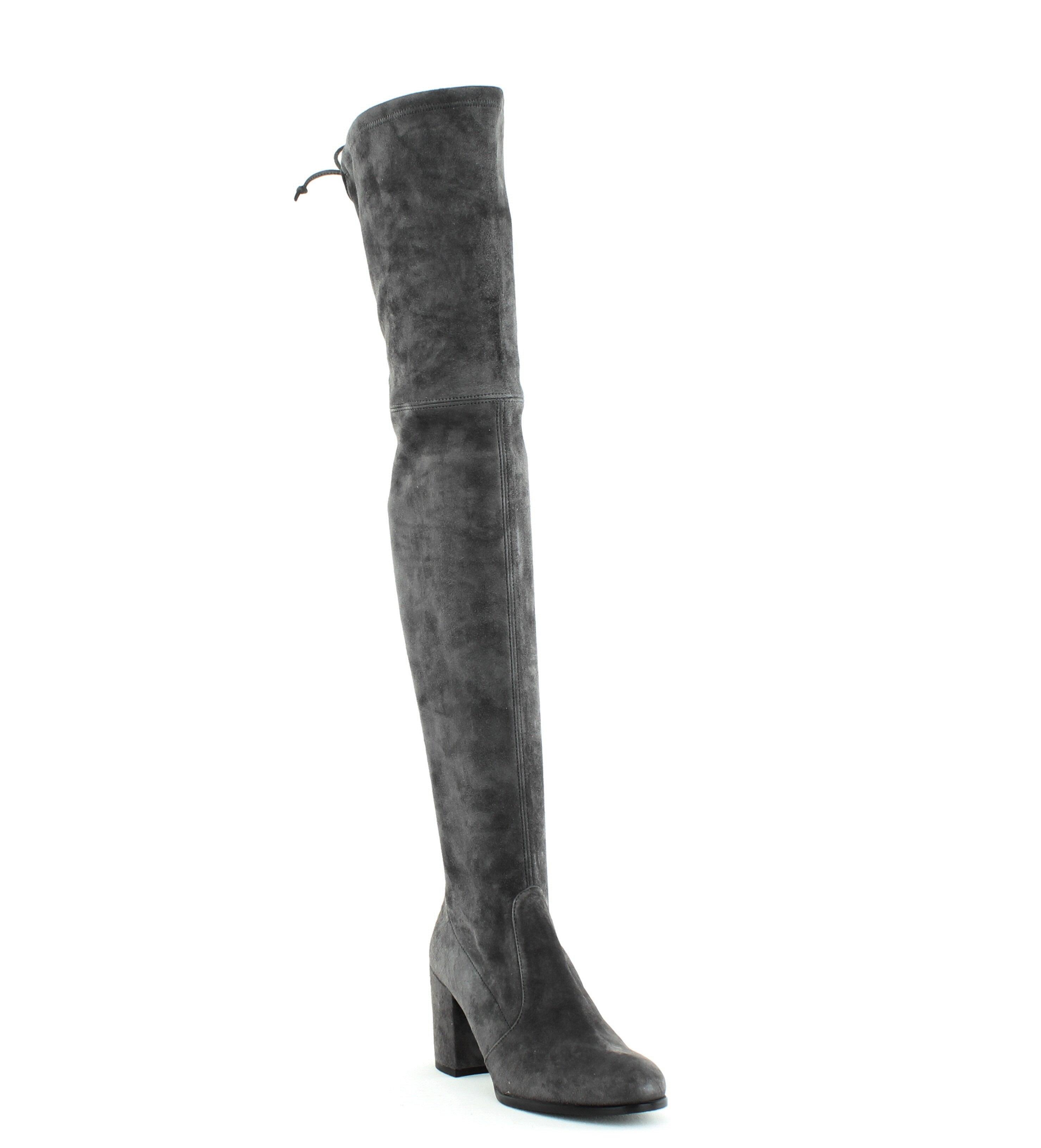 Stuart Weitzman Leather Tieland Block Heel Knee High Boots - Lyst