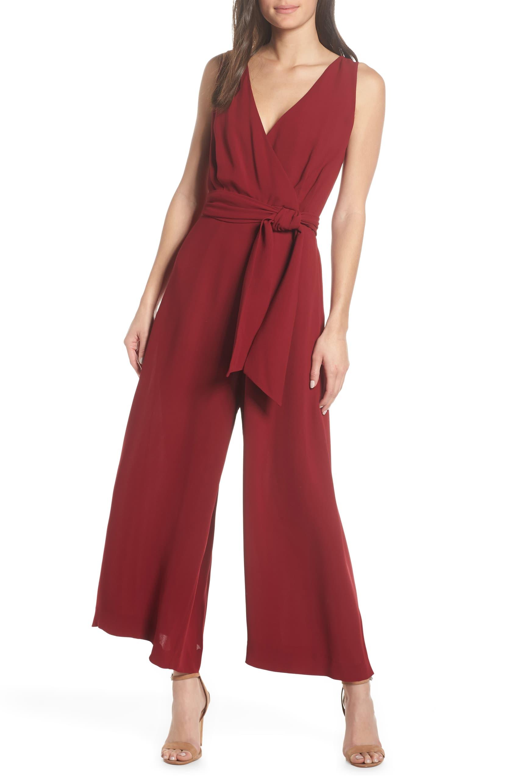 red french connection jumpsuit