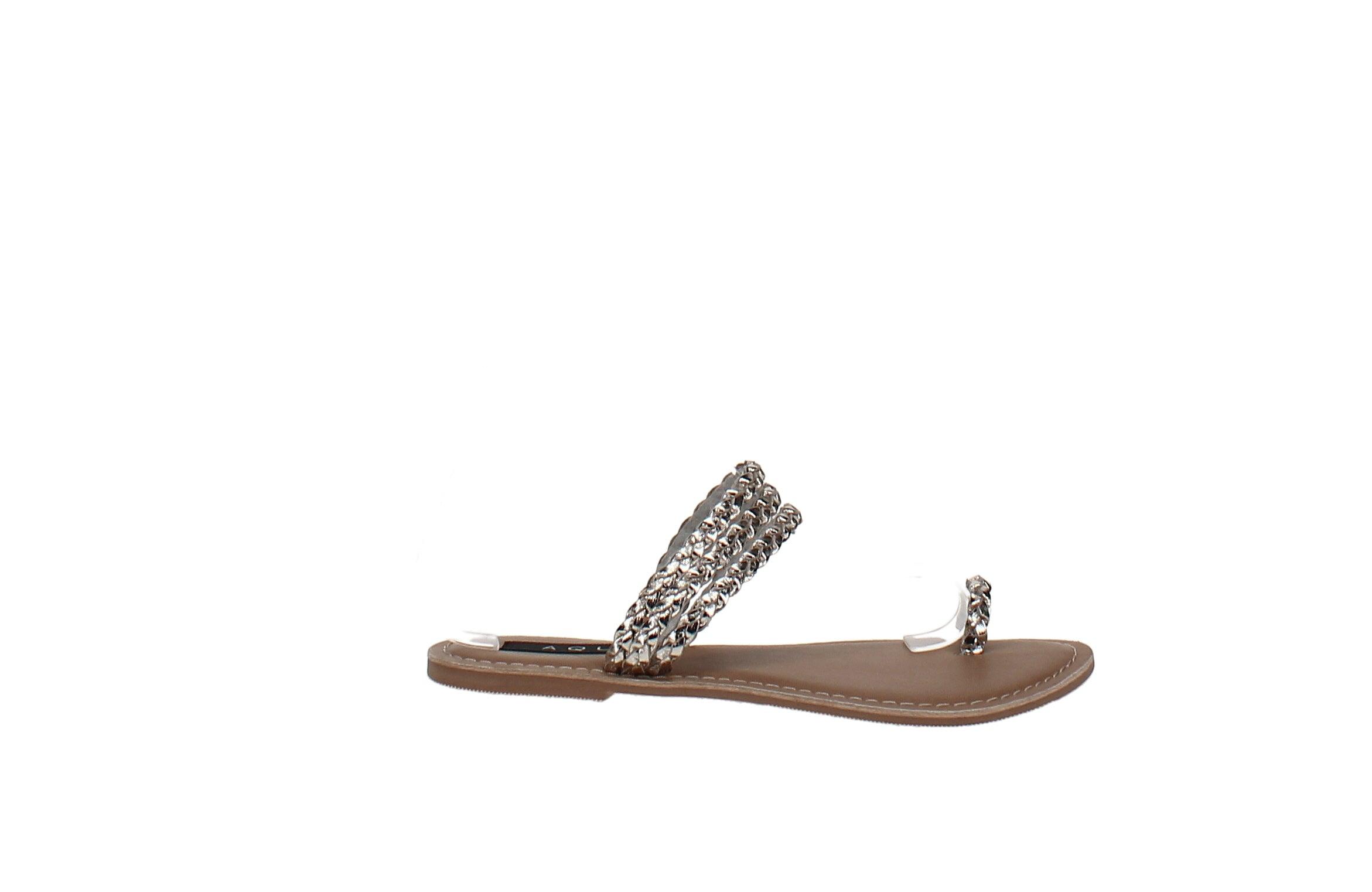 aqua braided sandals