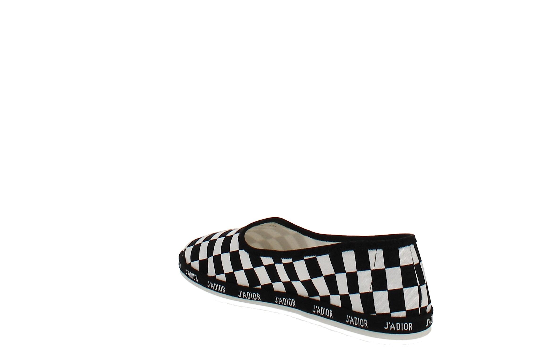 black and white checkered flats