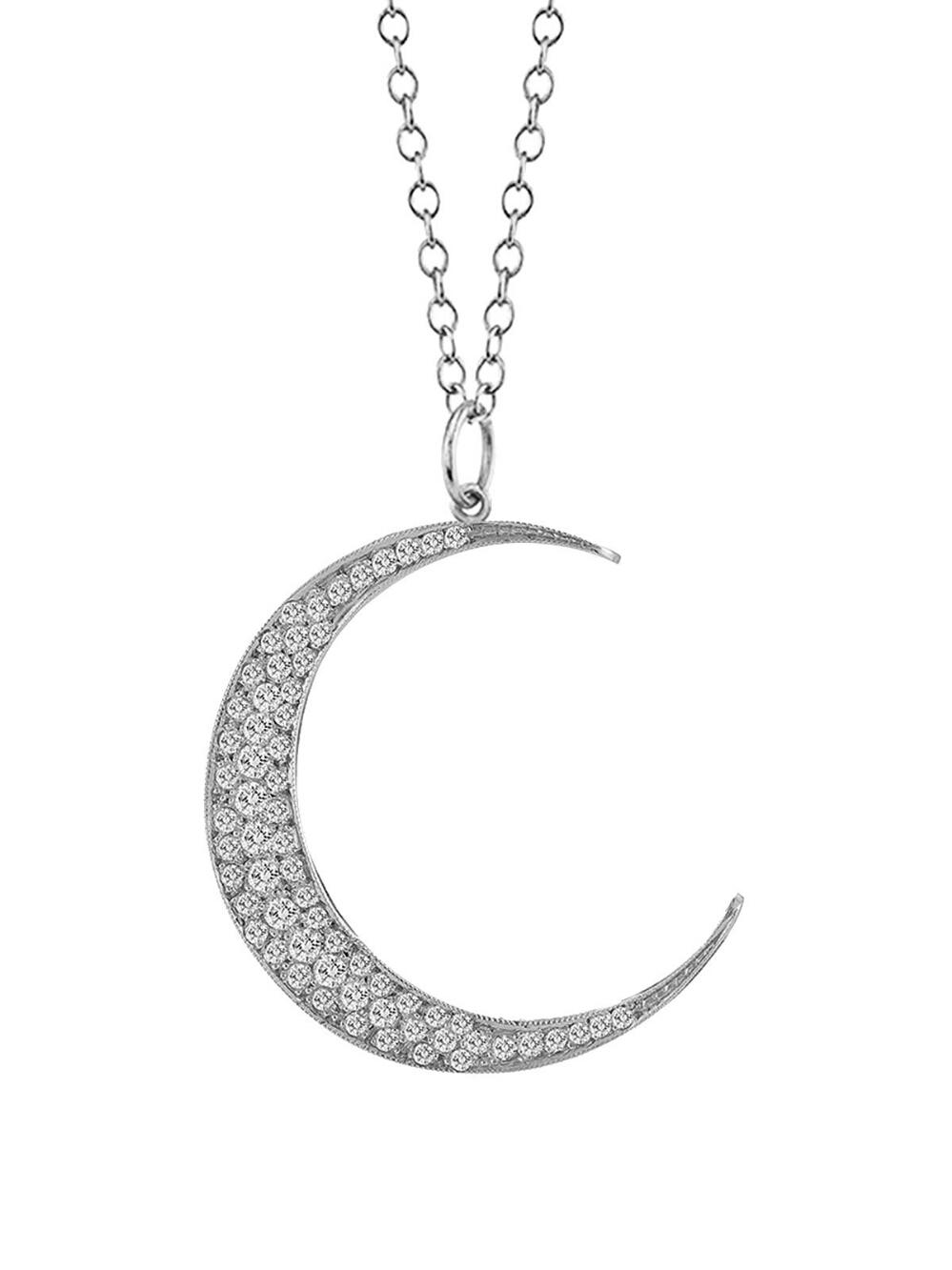 Brooklyn Diamond Upside Down Crescent Moon Necklace
