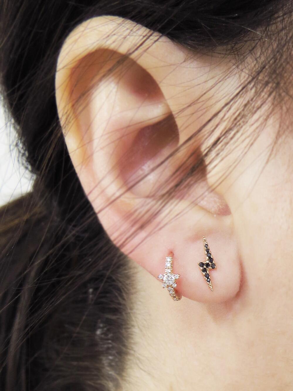 Lightning Bolt Maria Tash Earrings Liberty Ear Piercing Maria Tash