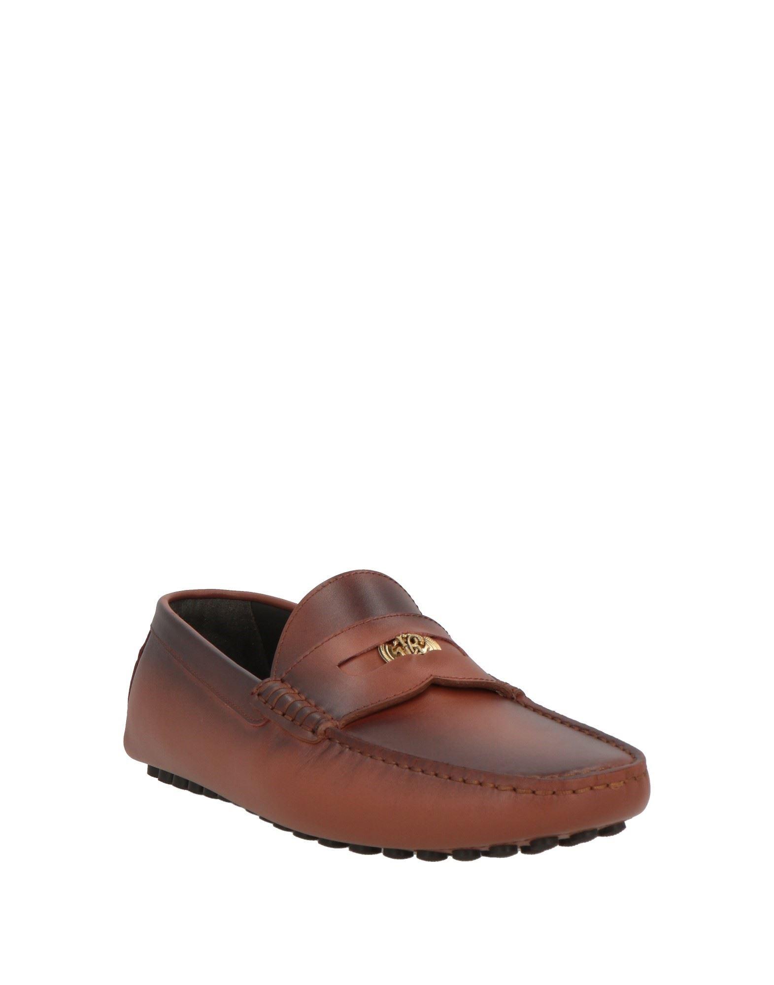 $895 NIB Roberto Cavalli Brown Leather Driving Loafers Slip Ons Shoes 46/13 D Amazon.com | ROBERTO CAVALLI Men main image 2