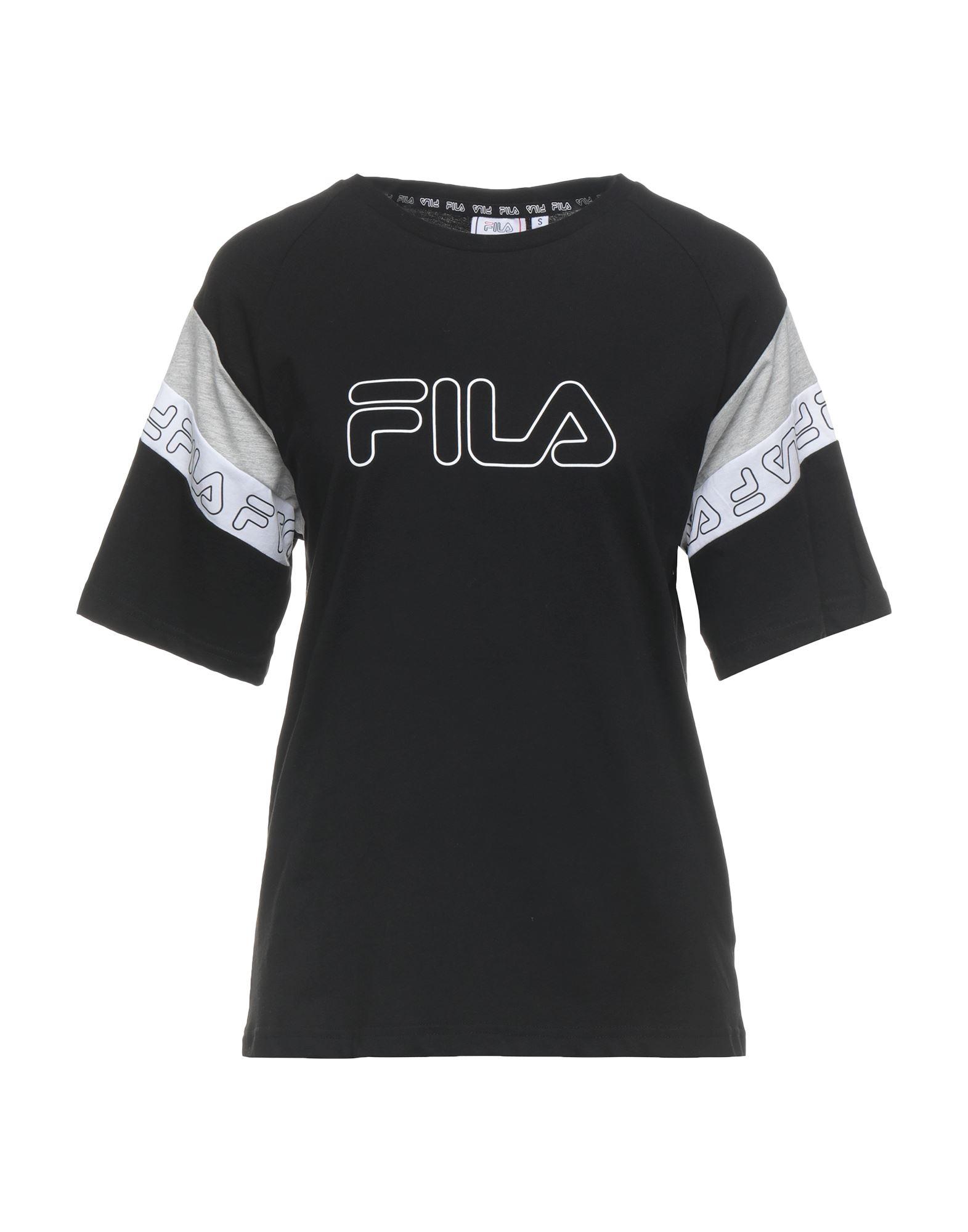 Fila T-shirt, Text-print Pattern in Black - Lyst