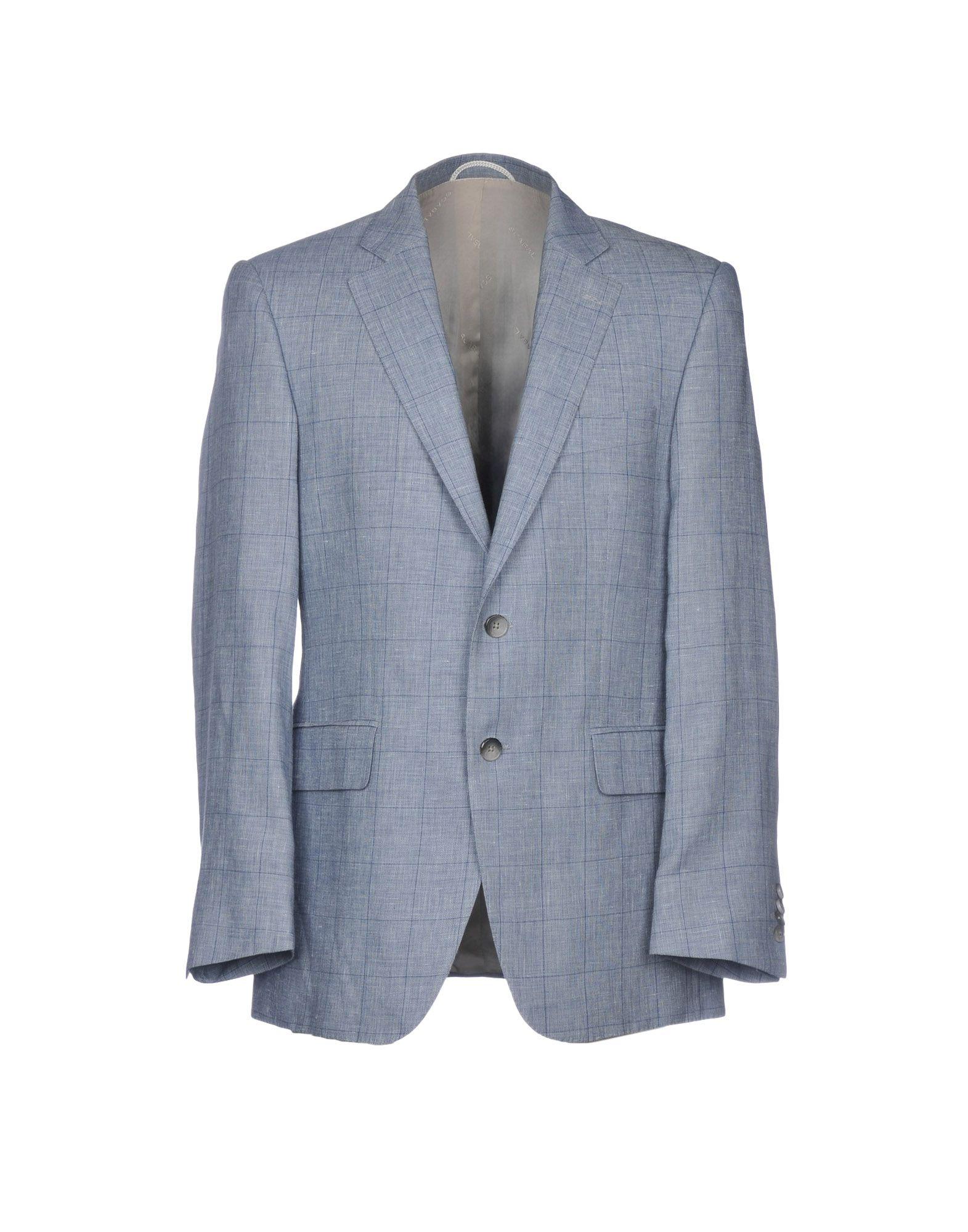 SCABAL® Flannel Blazer in Slate Blue (Blue) for Men Save 45 Lyst