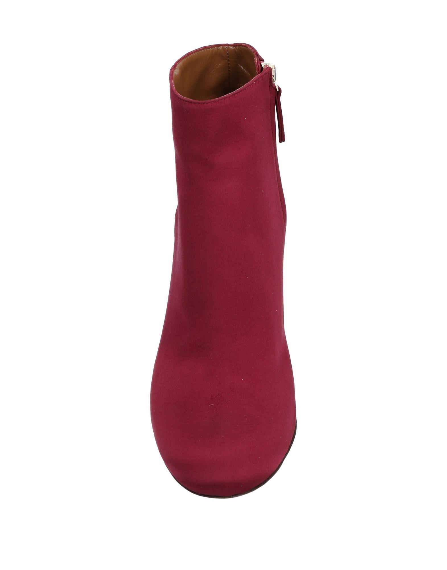 red satin boots