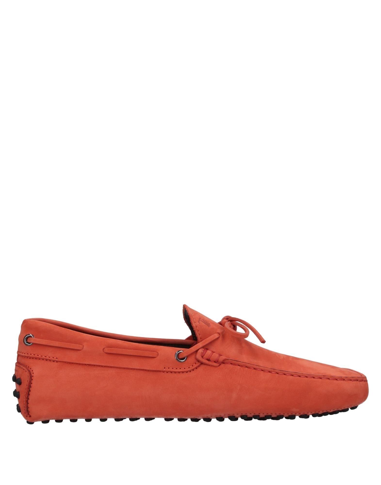 Tod's Suede Loafer in Orange for Men Lyst
