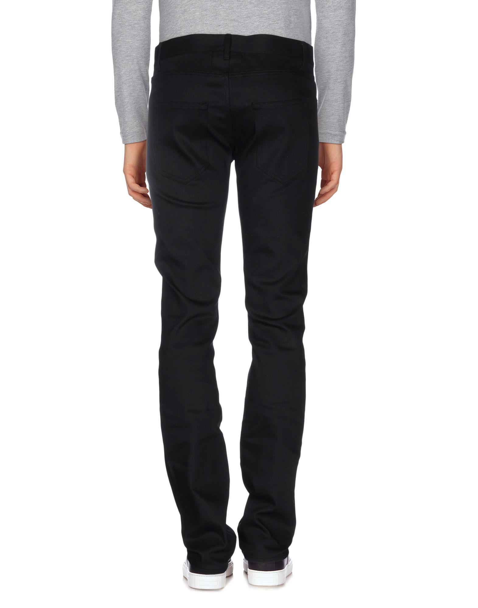 Saint Laurent Biker Zipper-Knee Denim Jeans in Black for Men | Lyst