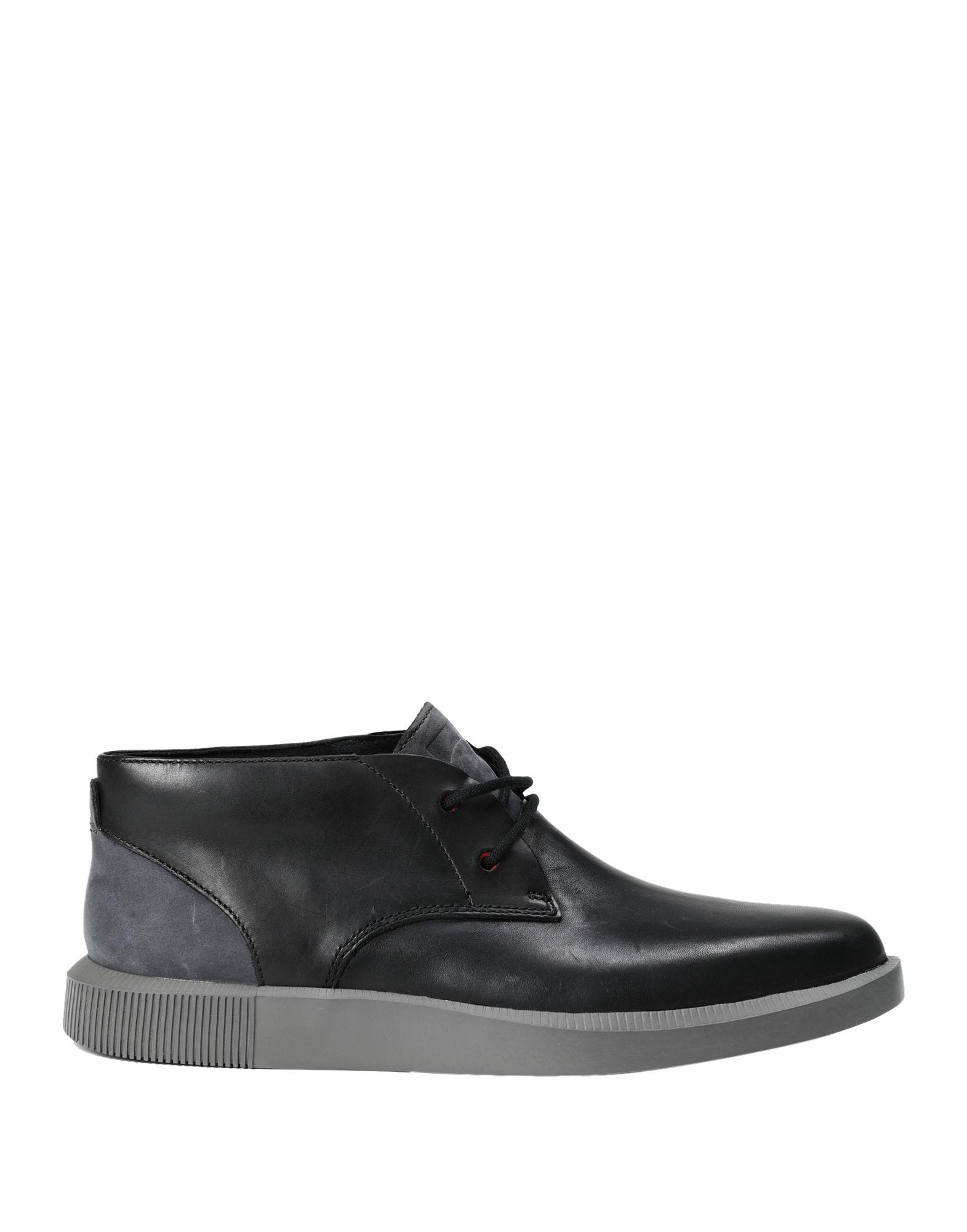 camper black ankle boots