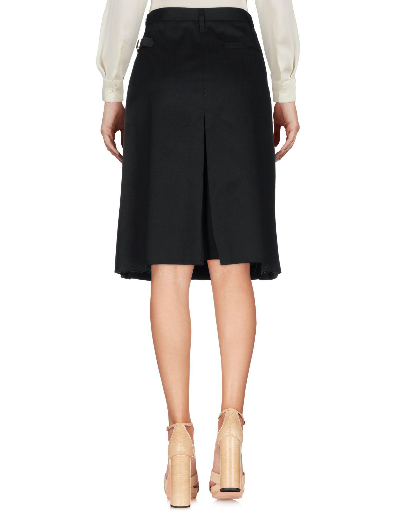 Golden Goose Deluxe Brand Cotton Knee Length Skirt in Black - Lyst